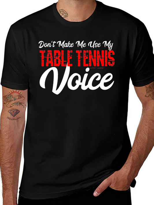 Camiseta Negra Voz de Tenis de Mesa