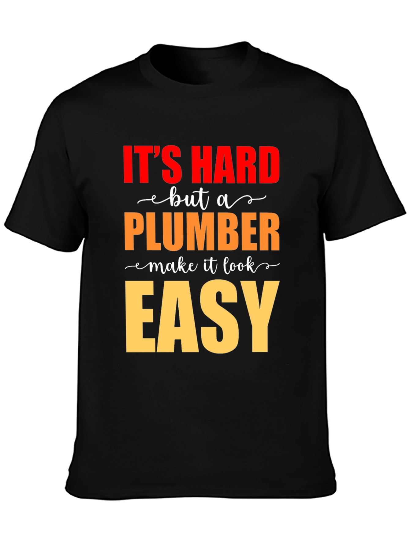 Camiseta Negra Plomero lo hace fácil