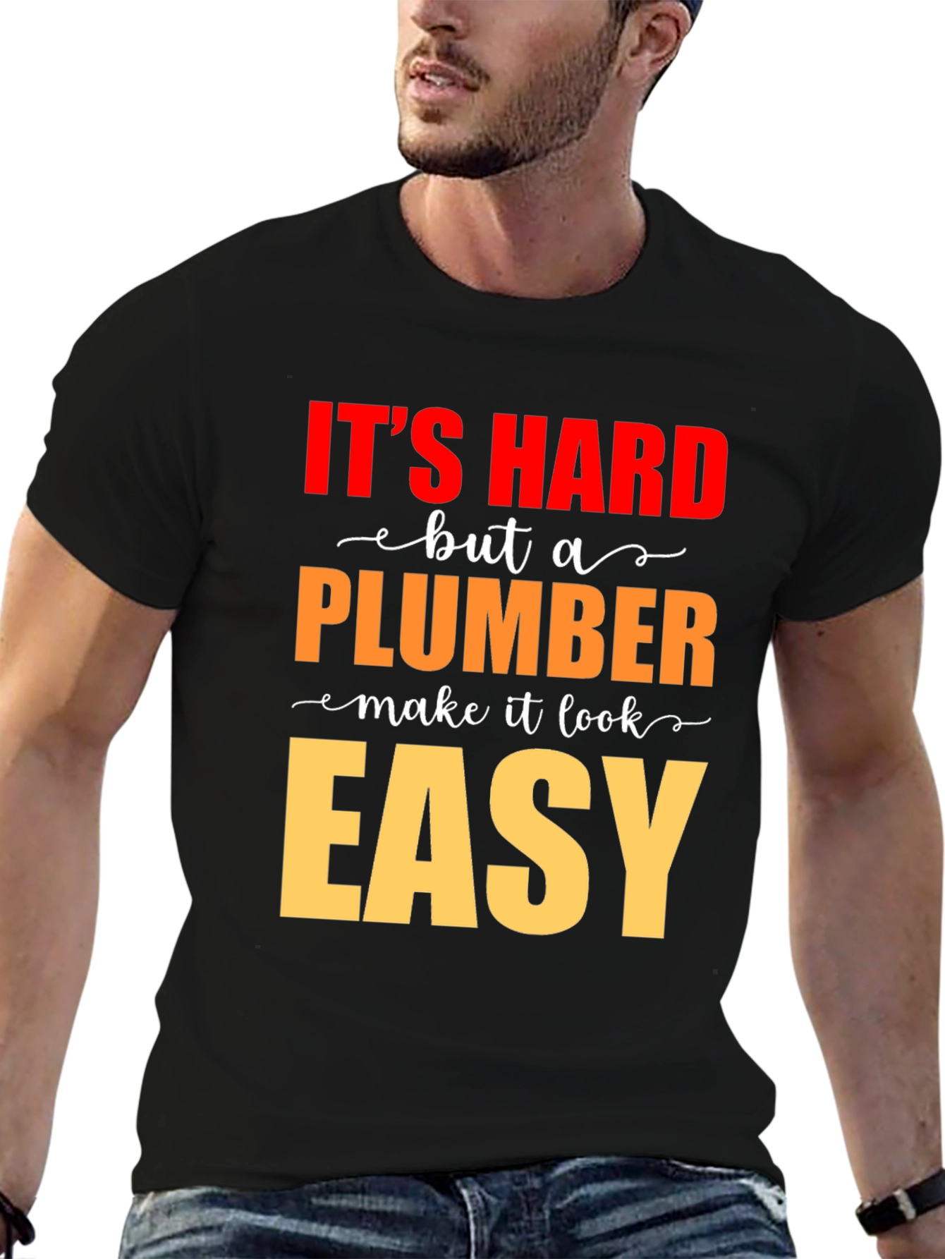 Camiseta Negra Plomero lo hace fácil