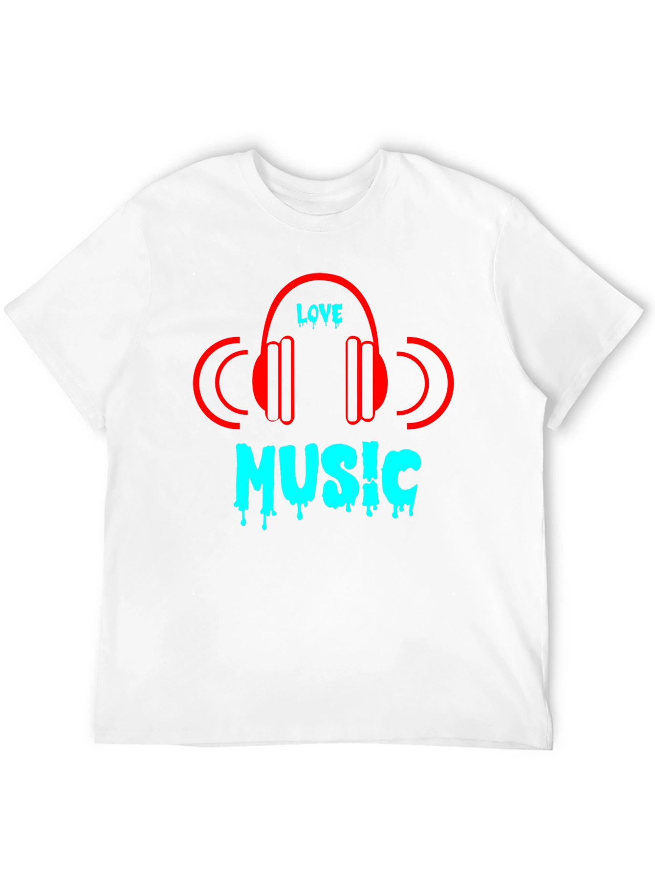 Camiseta Negra Love Music Diseño Moderno