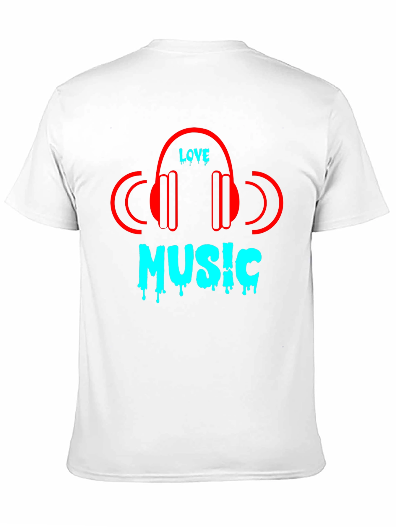Camiseta Negra Love Music Diseño Moderno