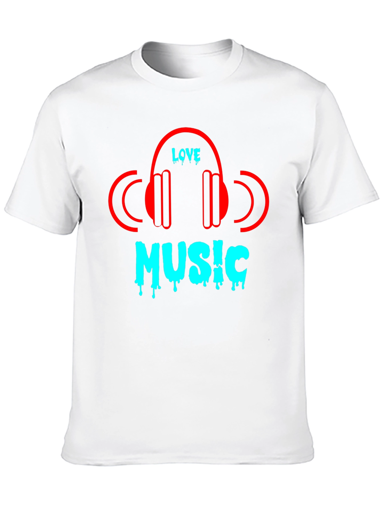 Camiseta Negra Love Music Diseño Moderno
