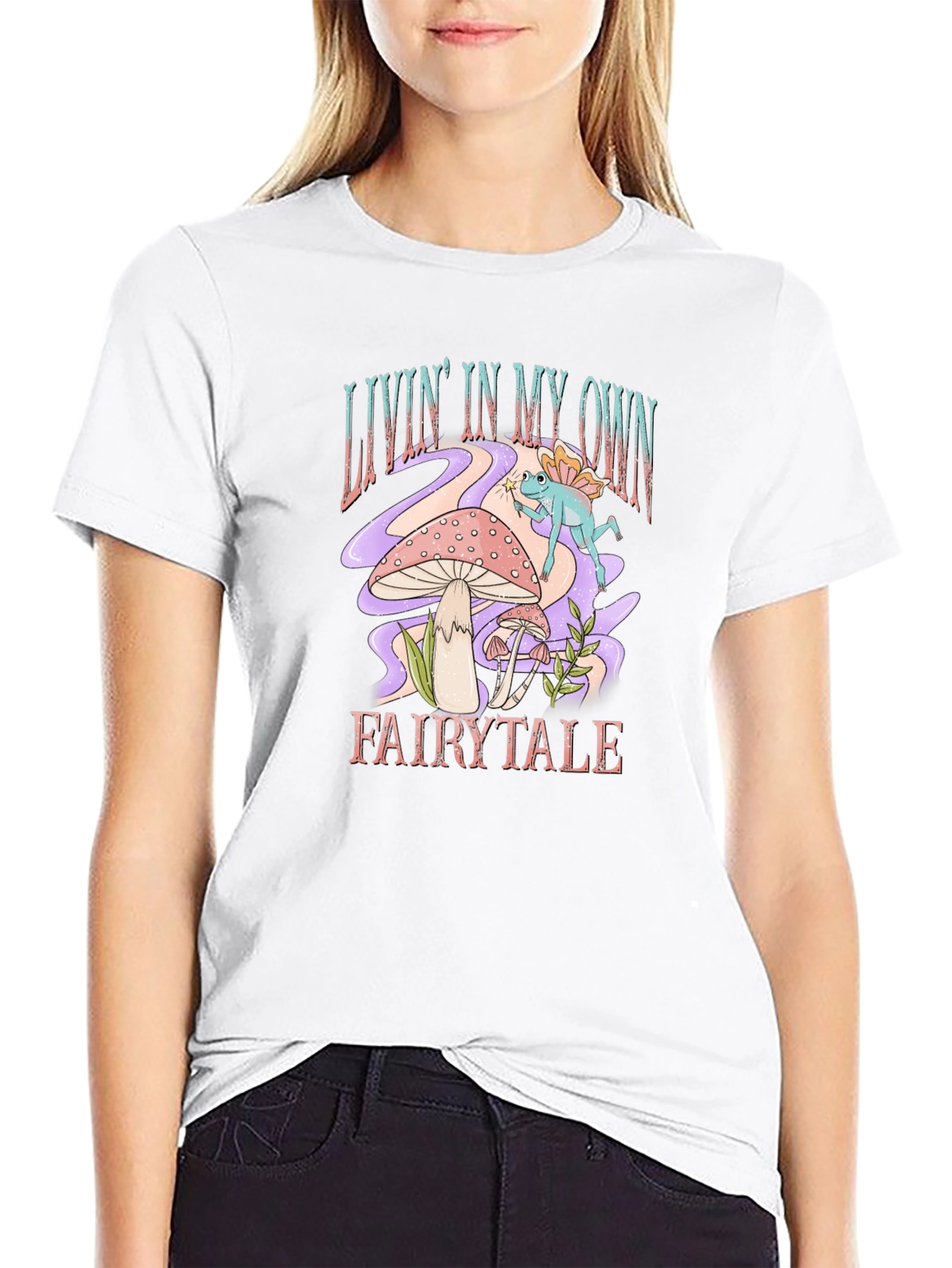 Camiseta Negra con Diseño de Fantasía