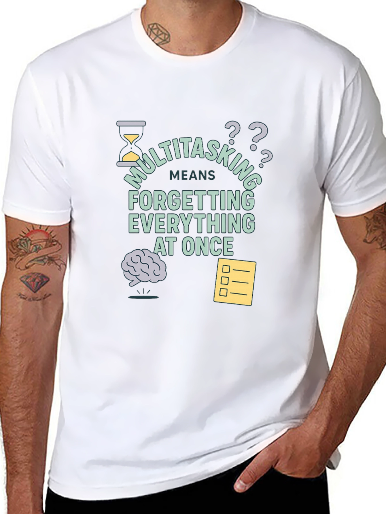 Camiseta Negra Multitasking: Olvídalo Todo