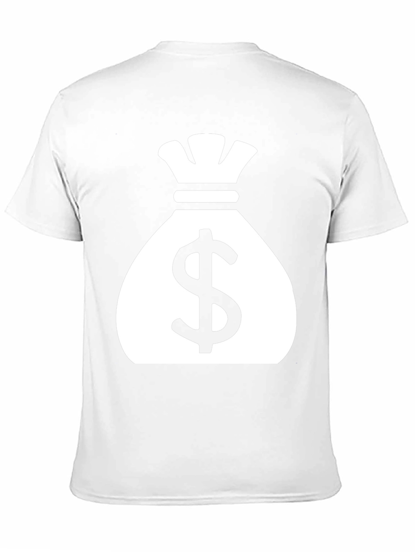 Camiseta Negra con Diseño de Saco de Dinero