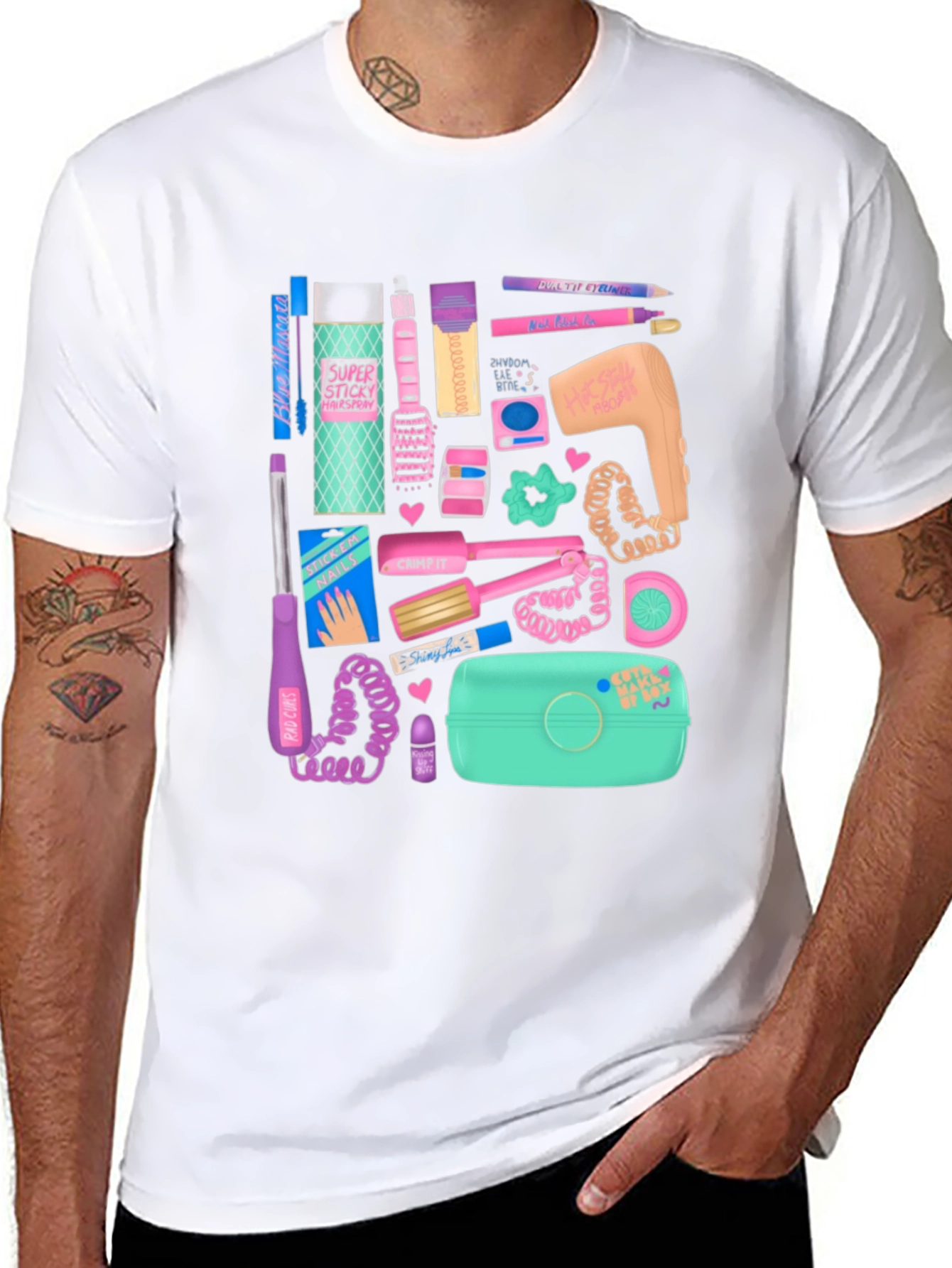 Camiseta Negra Estampado Nostalgia Años 90