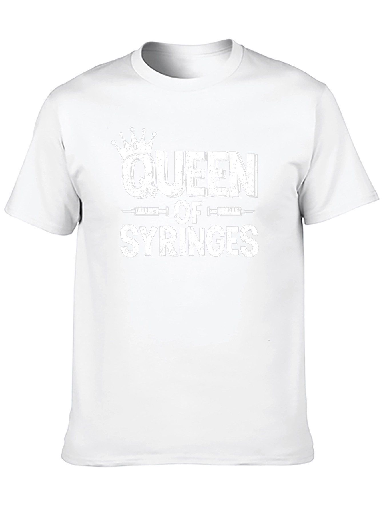 Camiseta Negra Queen of Syringes para Enfermeras