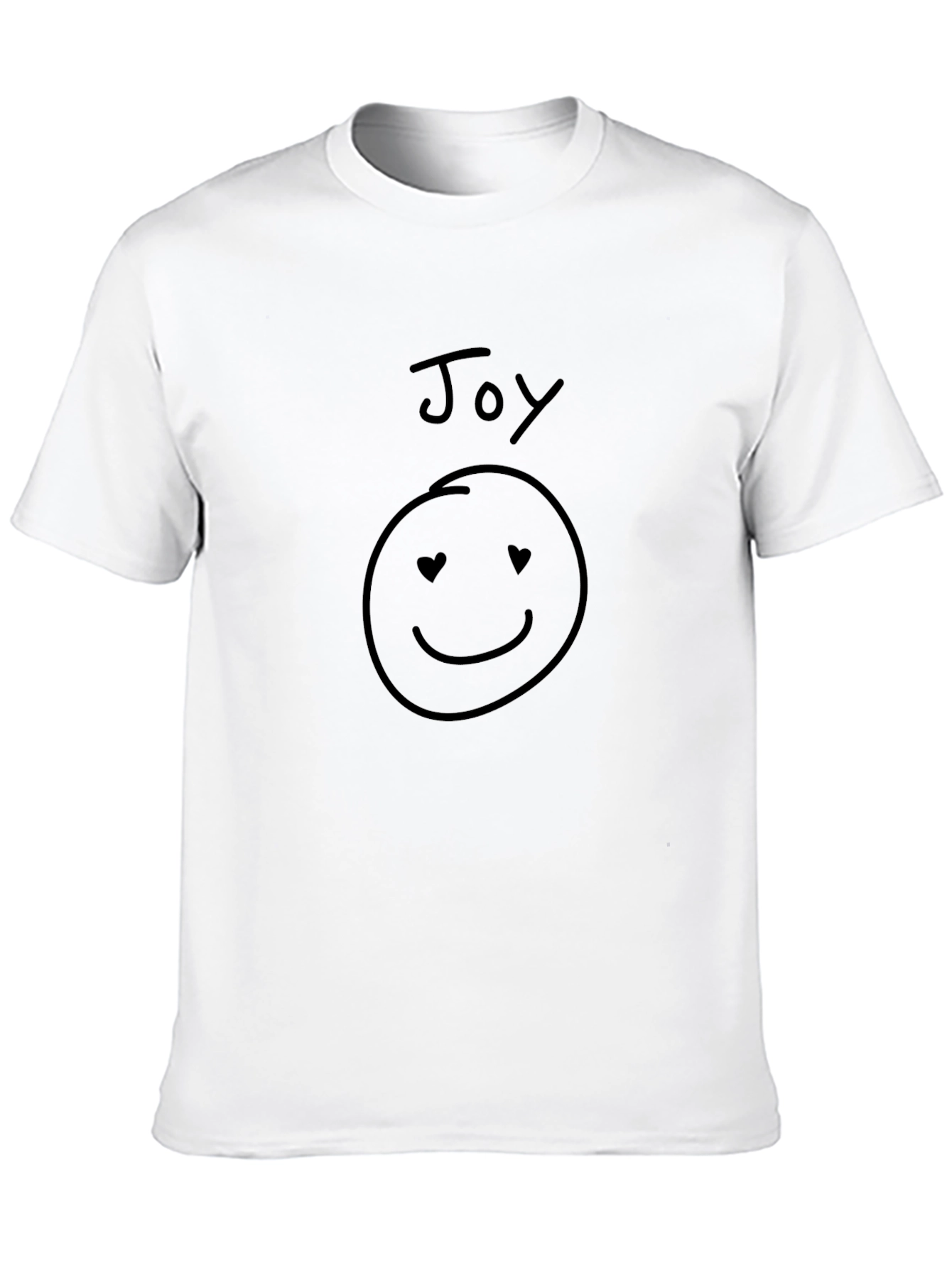 Camiseta Negra Estampada Joy con Smiley