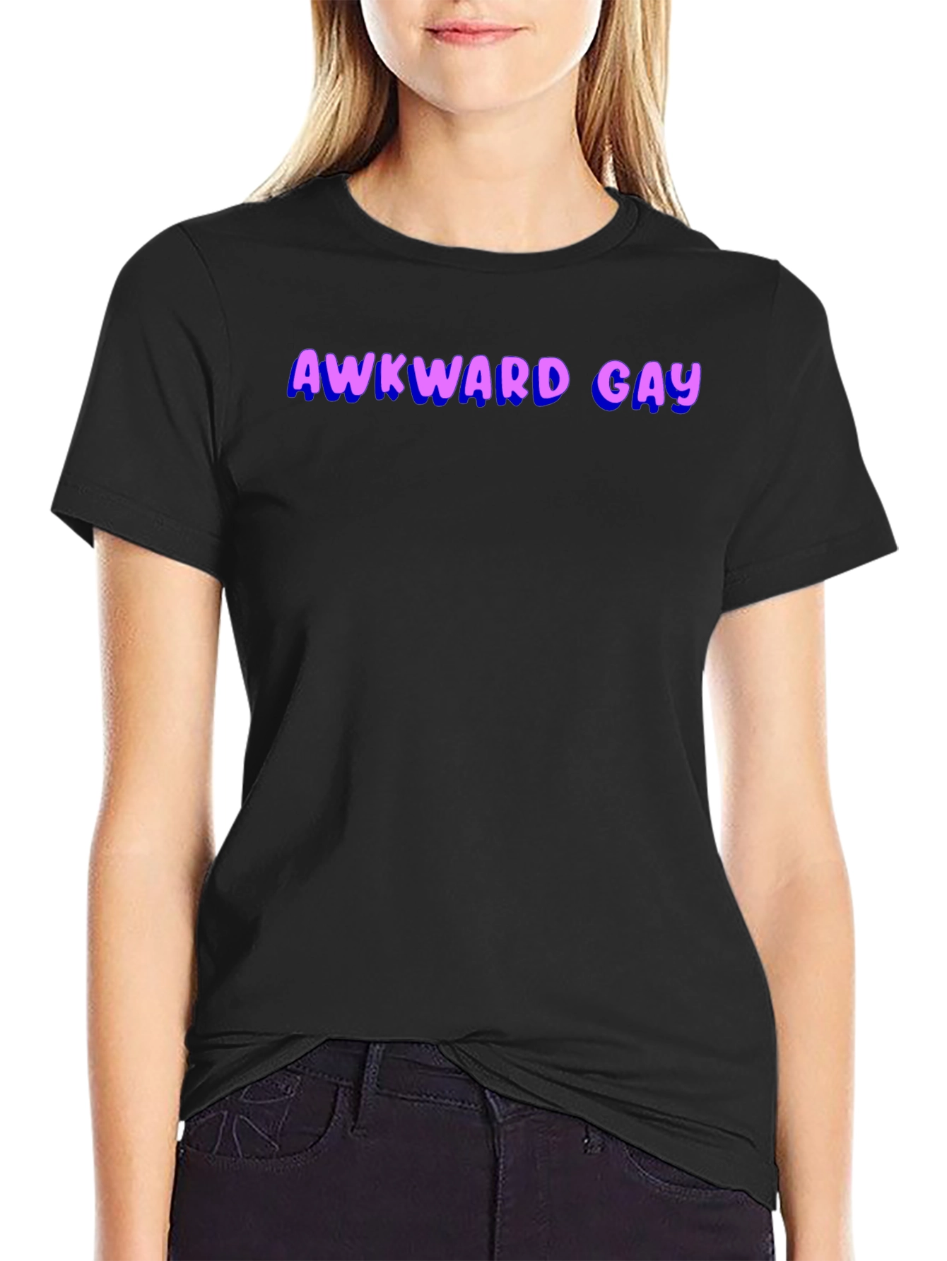 Camiseta Negra Awkward Gay