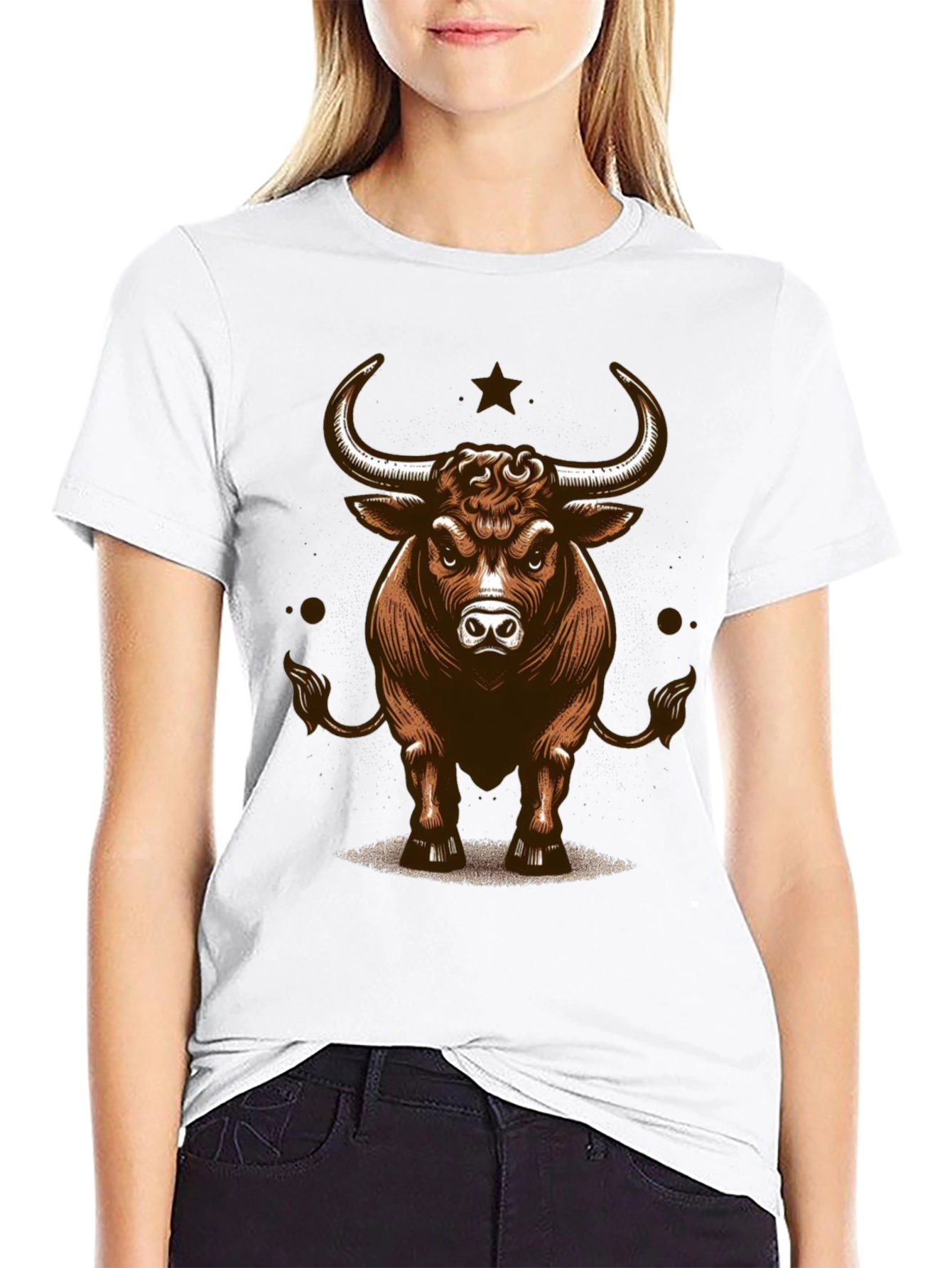 Camiseta Negra Toro Fuerte