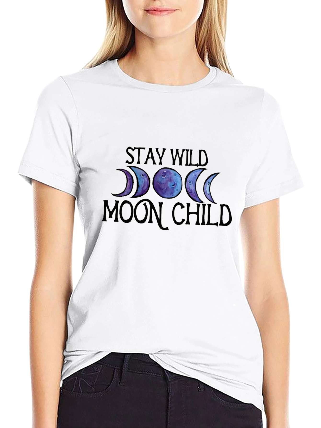 Camiseta Negra Stay Wild Moon Child