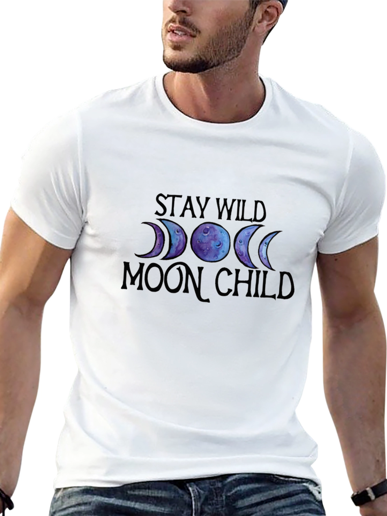 Camiseta Negra Stay Wild Moon Child