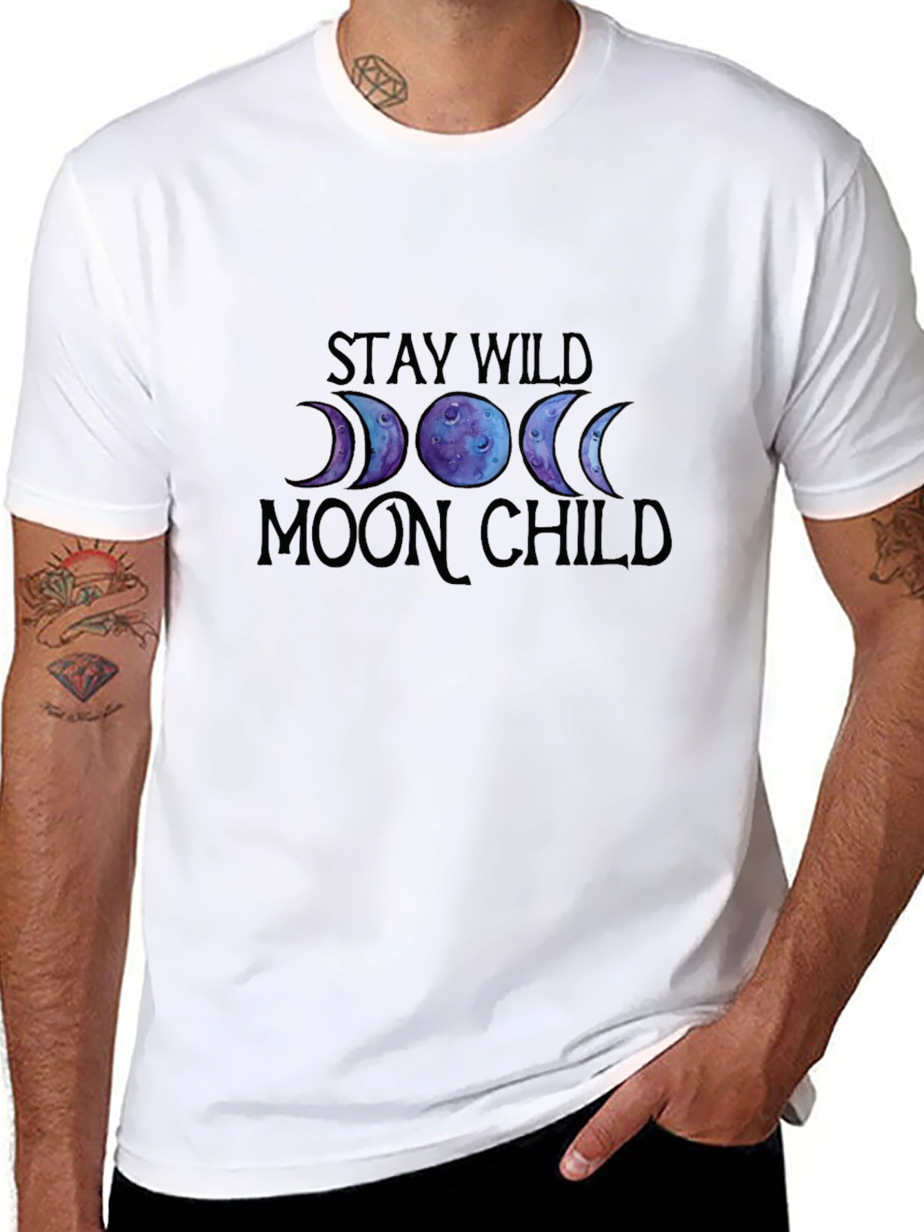Camiseta Negra Stay Wild Moon Child