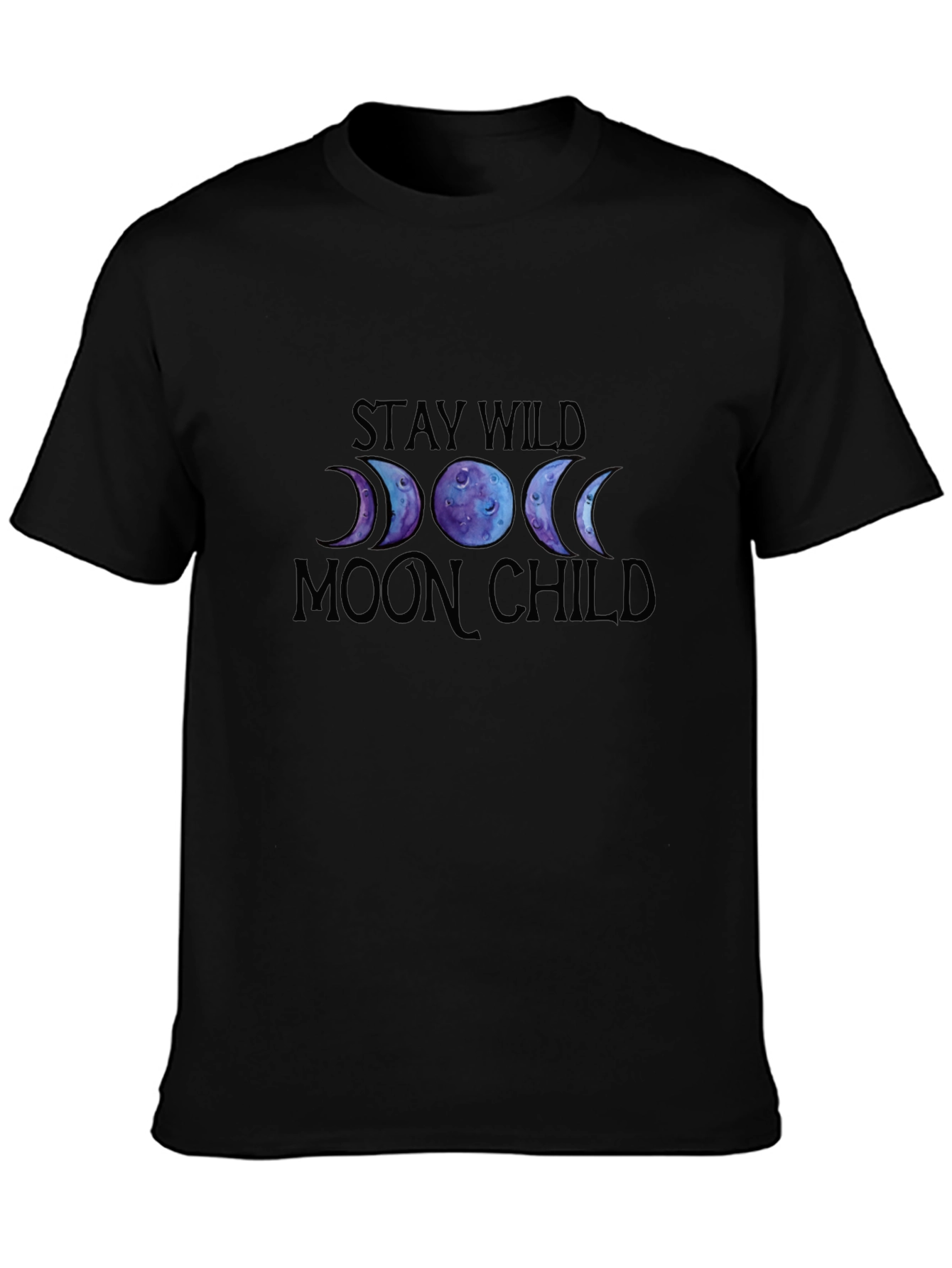 Camiseta Negra Stay Wild Moon Child