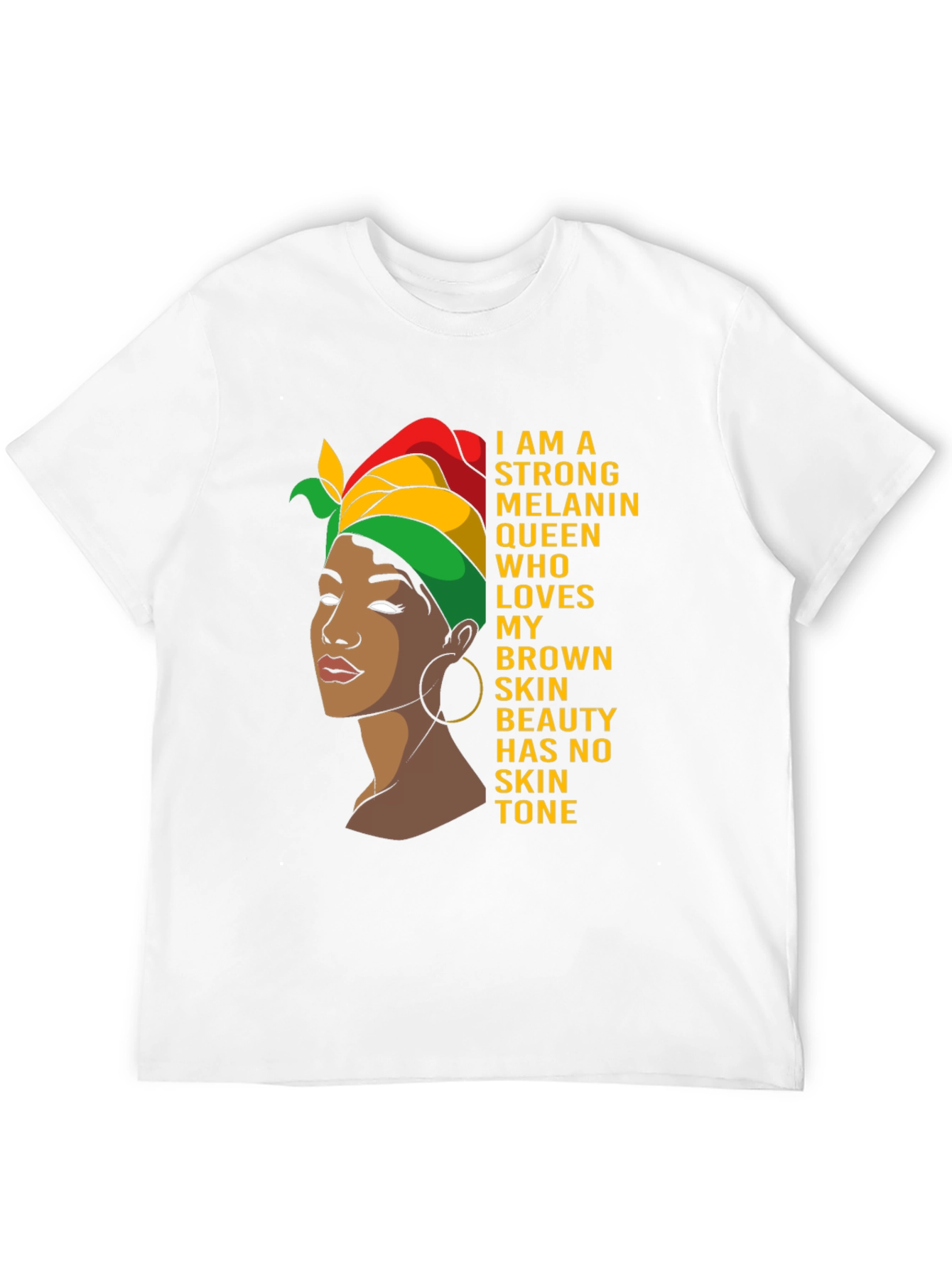 Camiseta Negra: Reina de Melanin Piel Morena Belleza