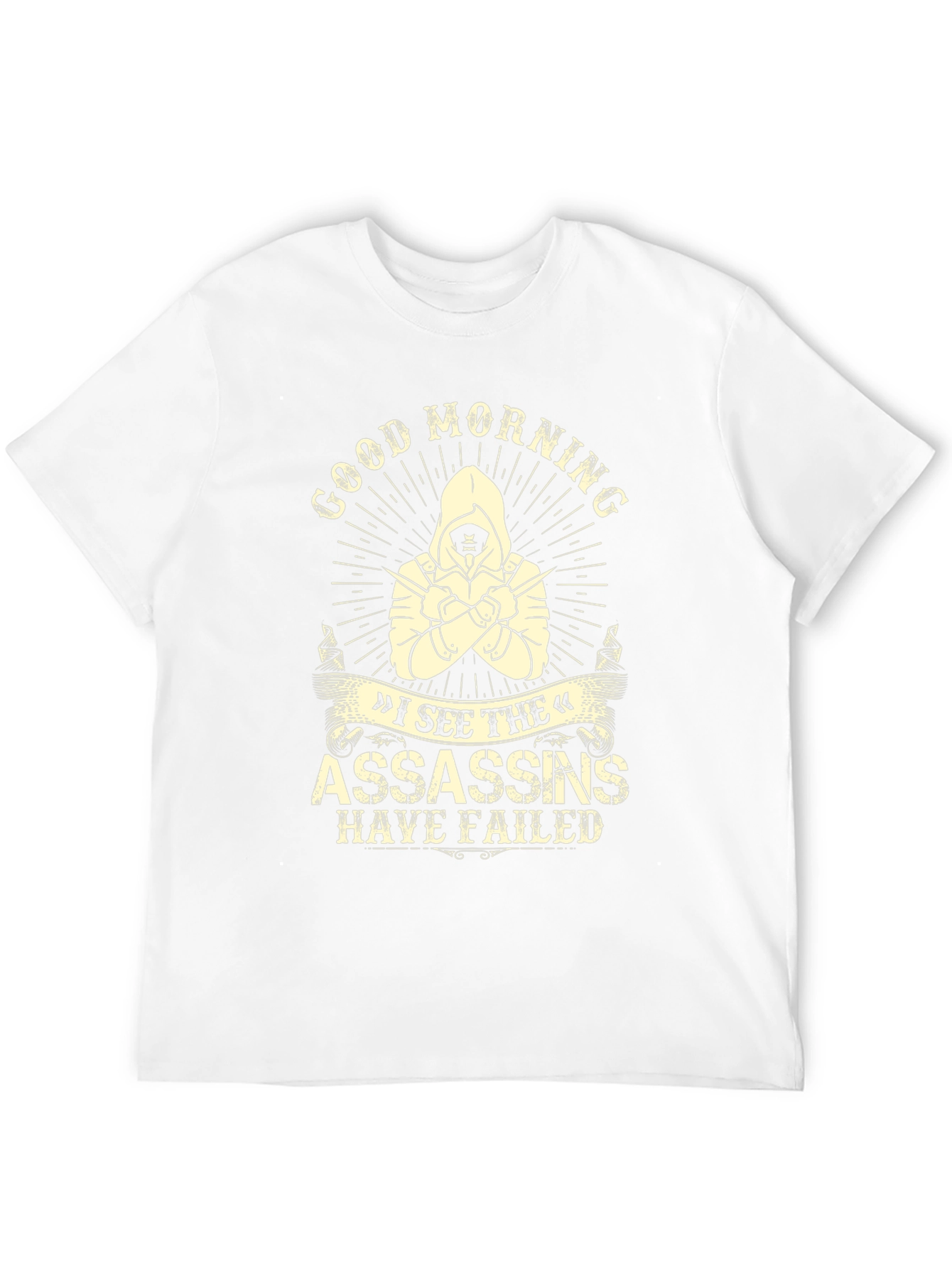 Camiseta negra con diseño Good Morning Assassins