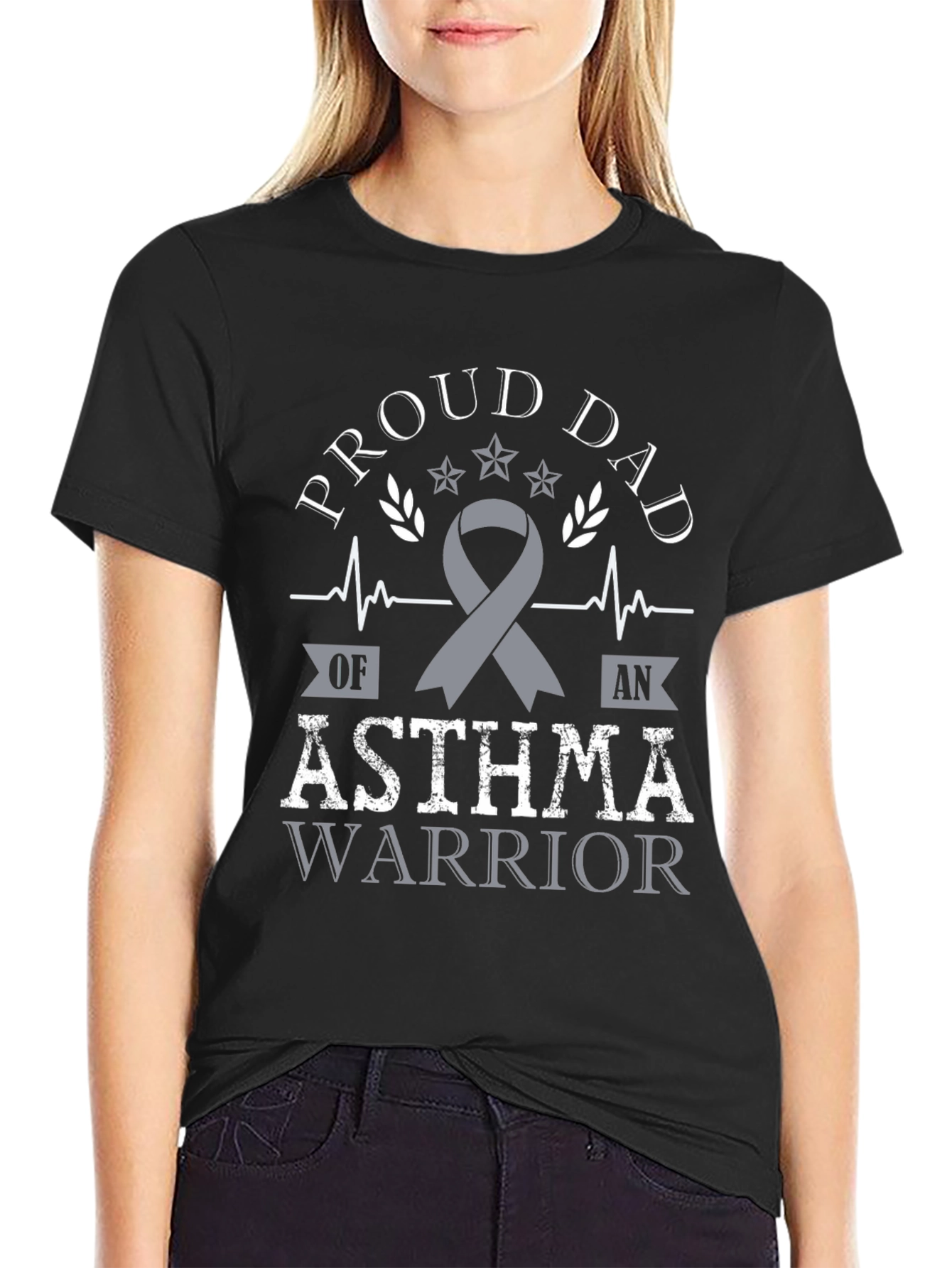 Camiseta Proud Dad Asthma Warrior