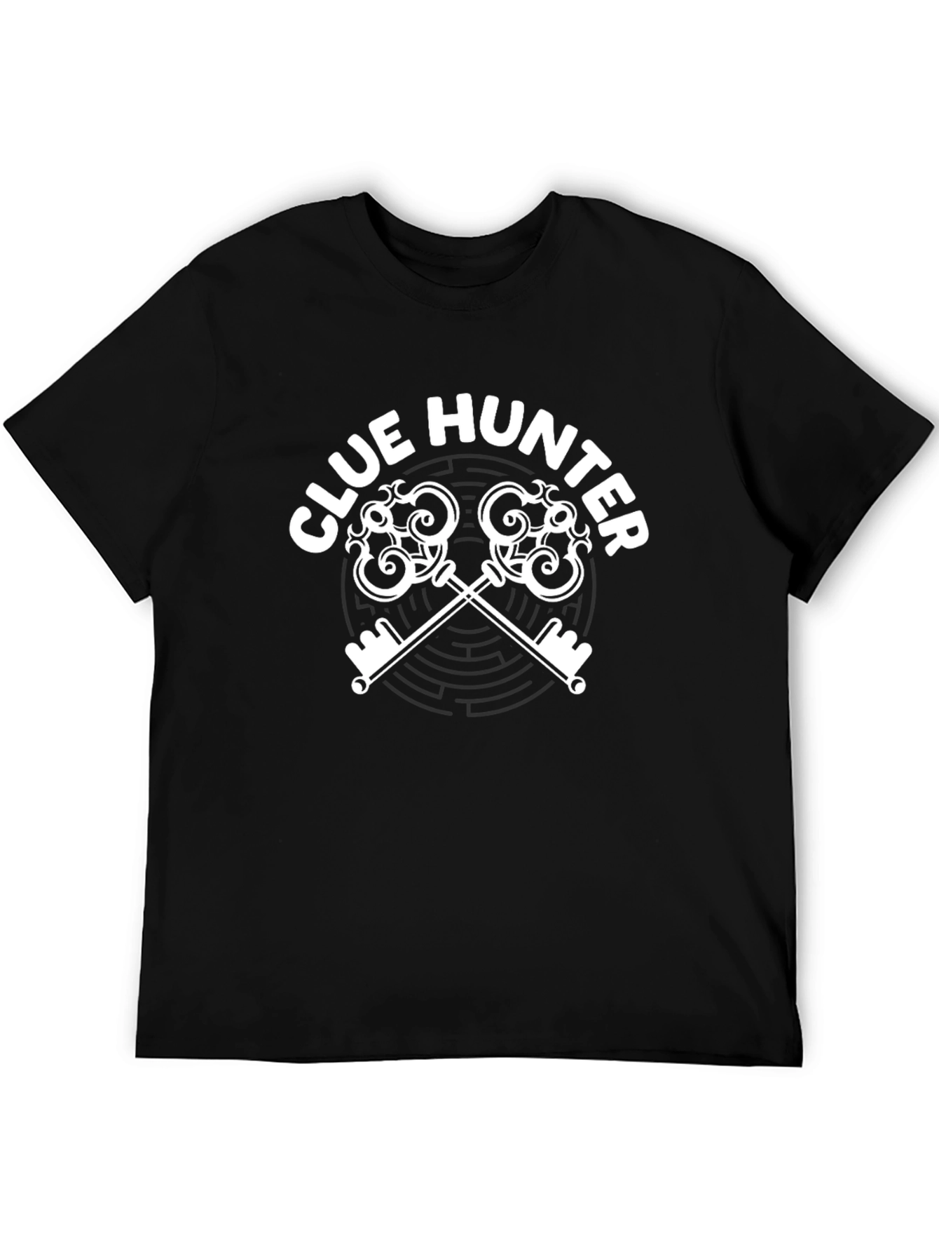 Camiseta Negra Clue Hunter con Diseño de Llaves