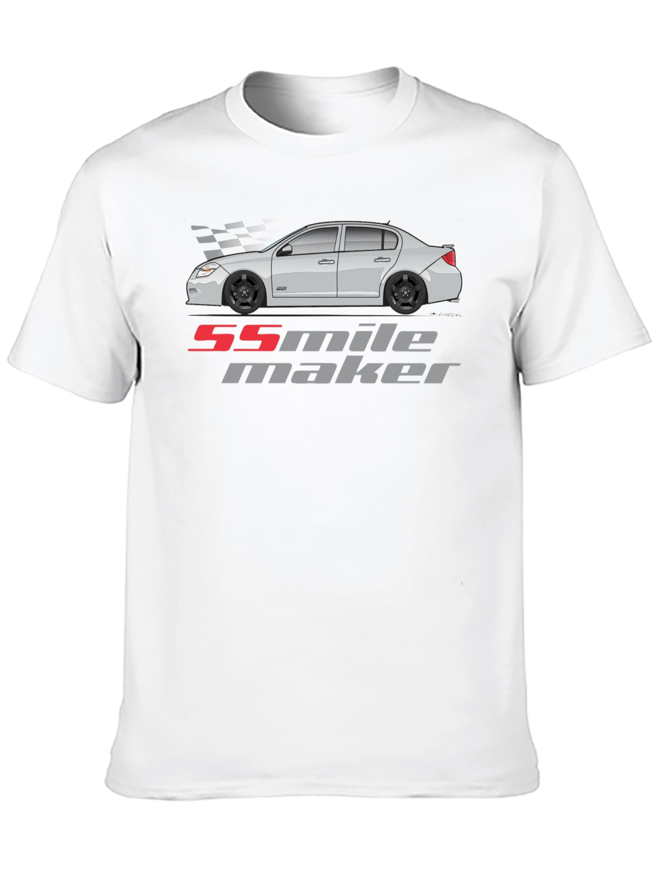 Camiseta Negra 55 Mile Maker Coche Clásico