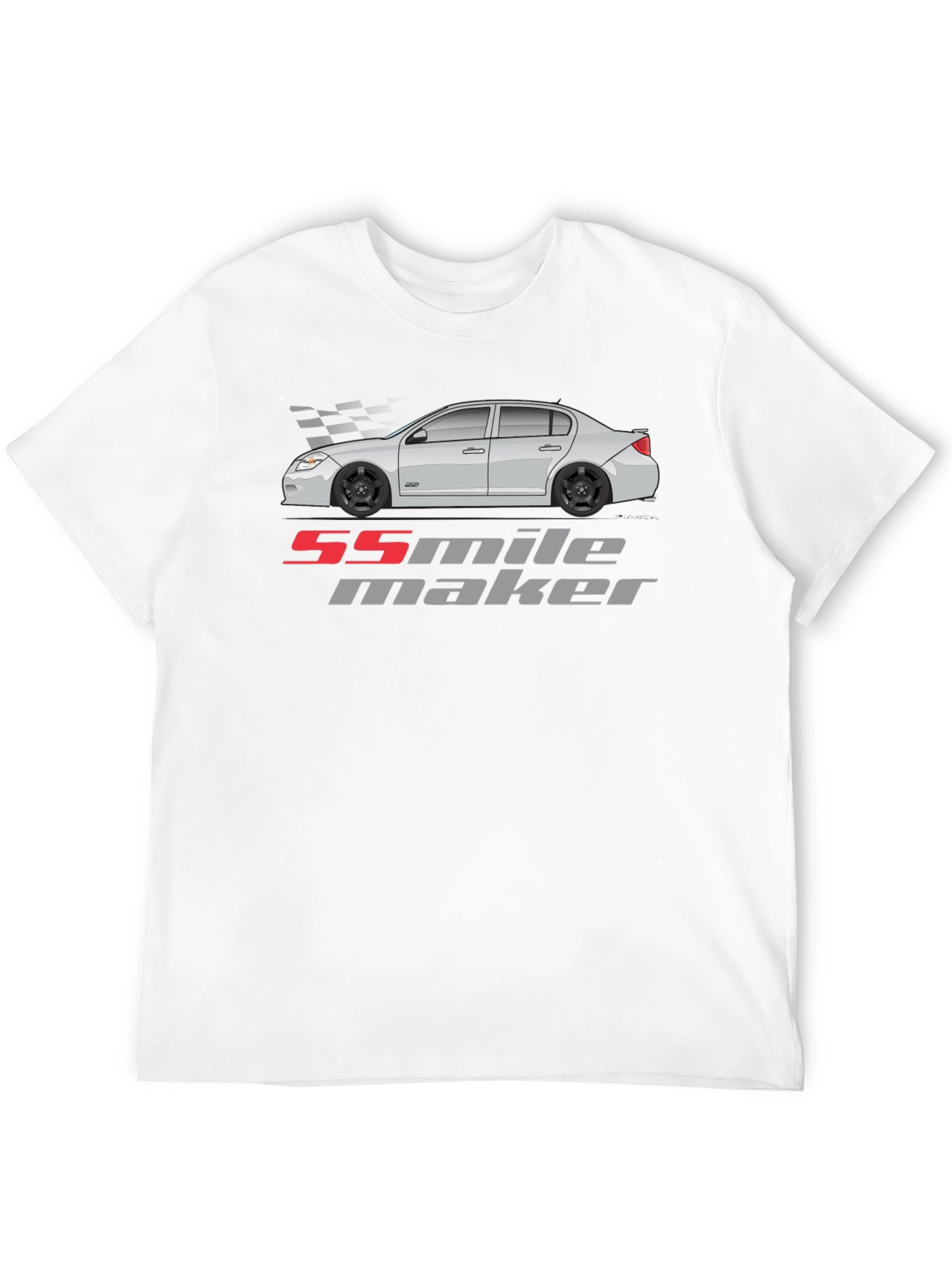 Camiseta Negra 55 Mile Maker Coche Clásico