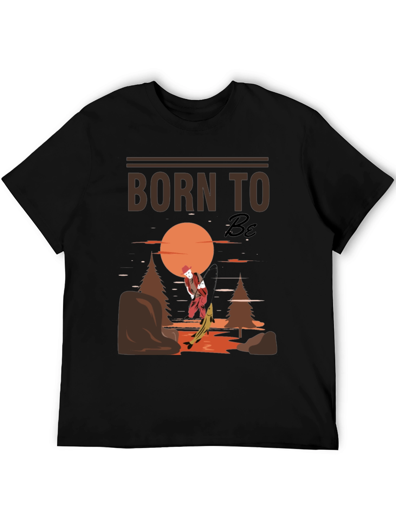 Camiseta Negra Born to Be Pesca