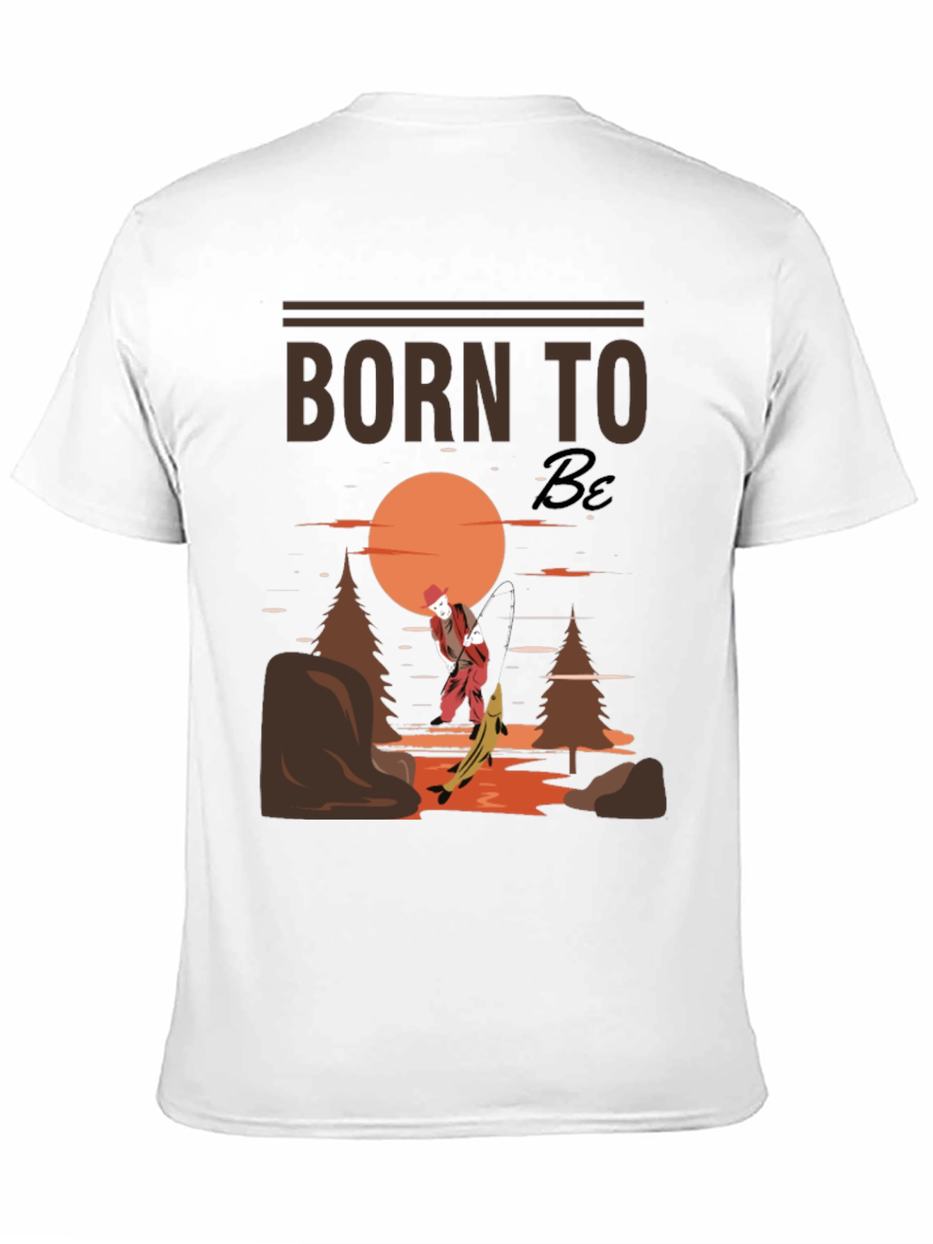 Camiseta Negra Born to Be Pesca