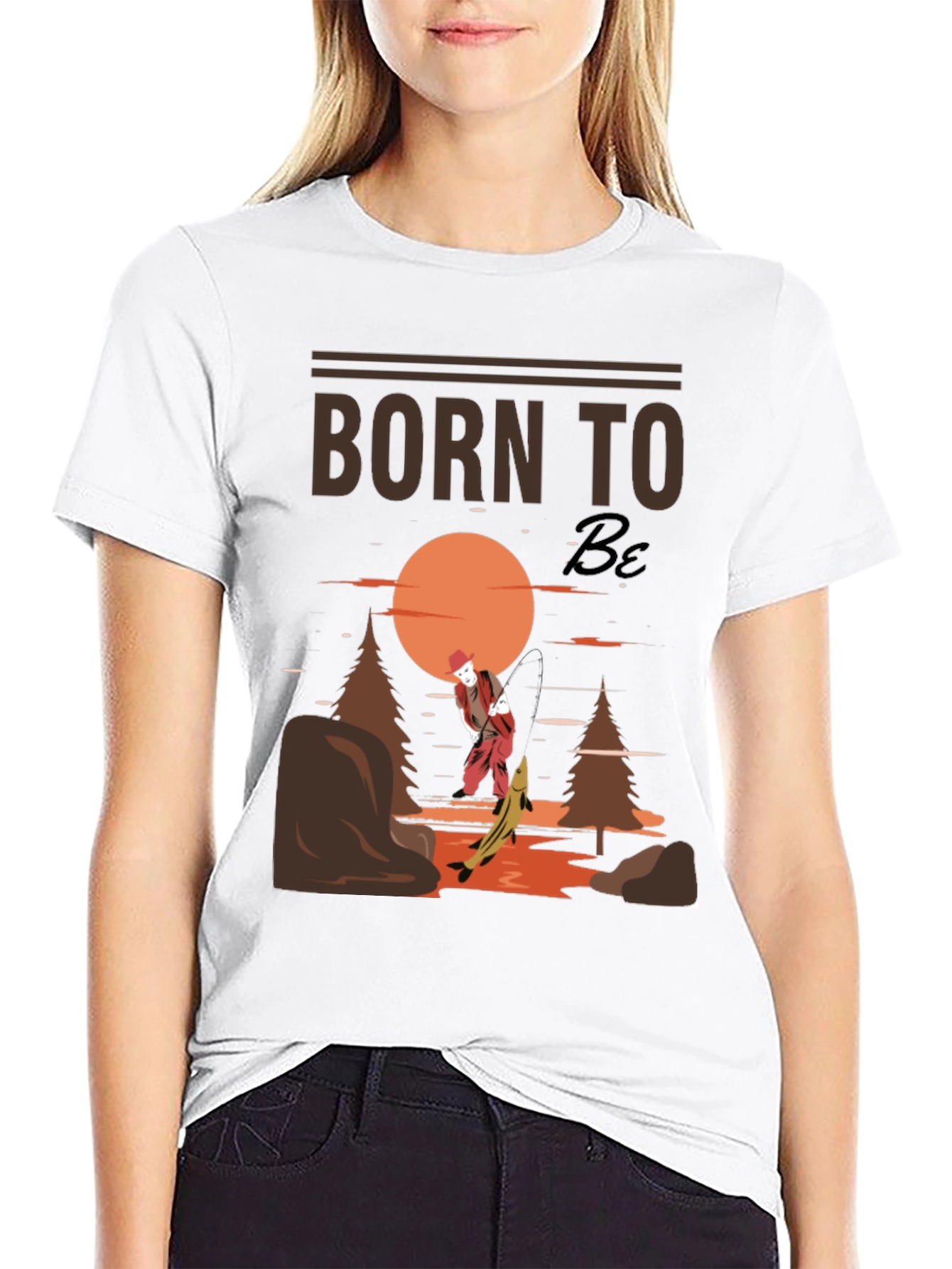 Camiseta Negra Born to Be Pesca