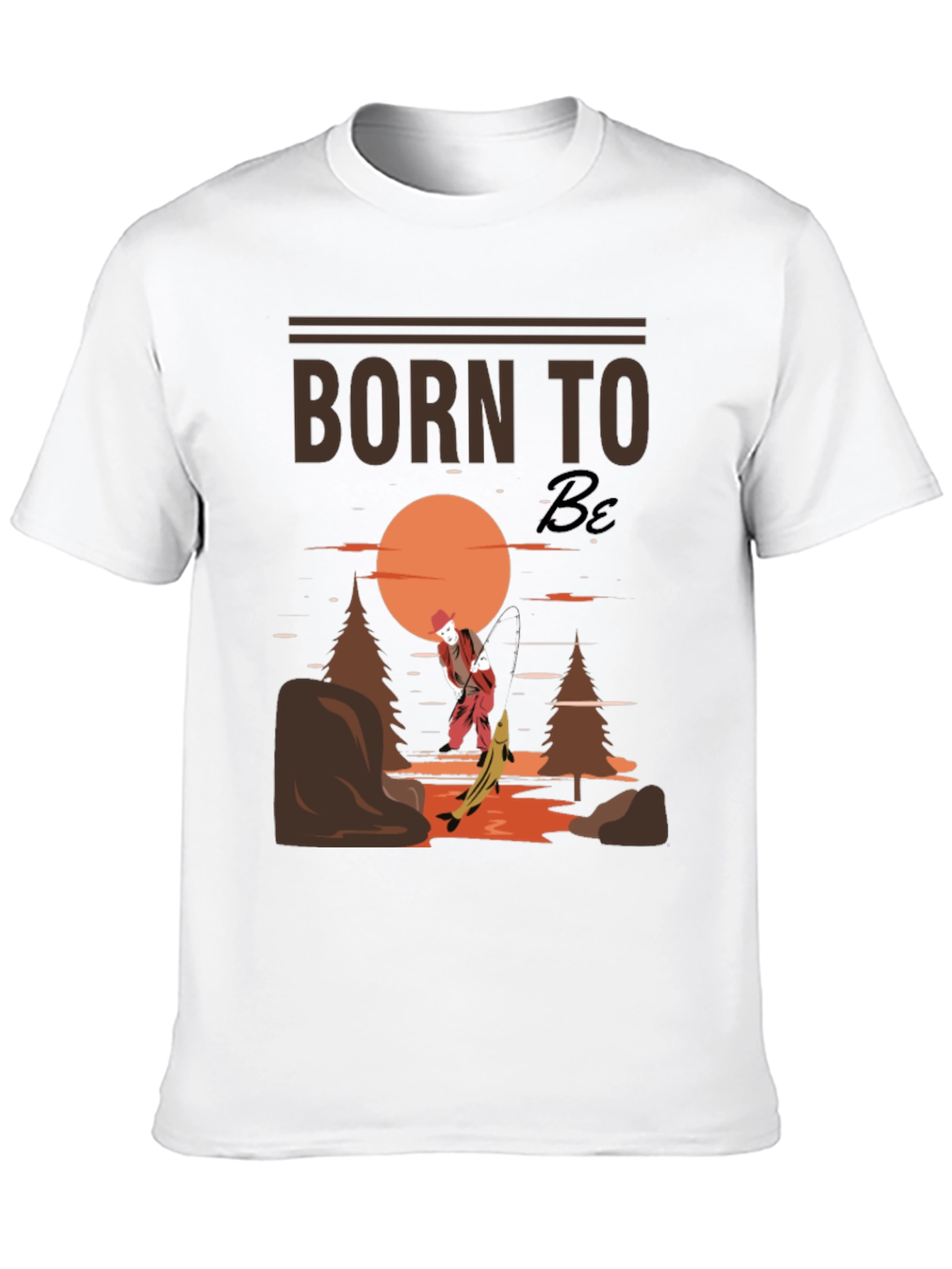 Camiseta Negra Born to Be Pesca