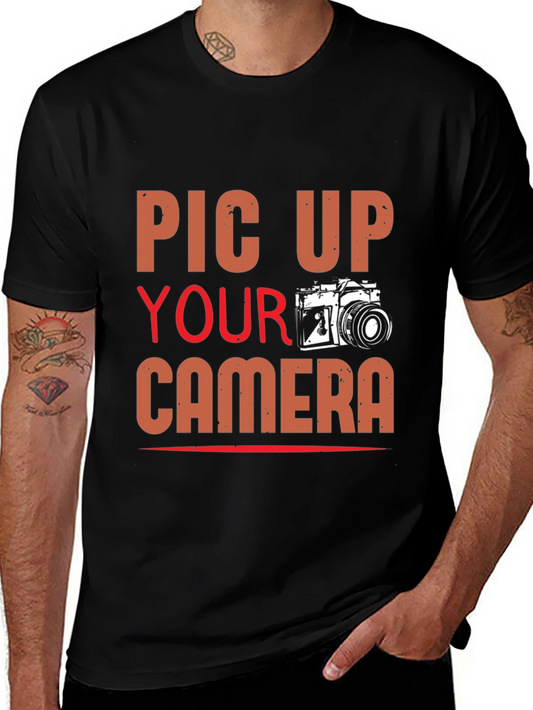 Camiseta Negra con Diseño Fotográfico