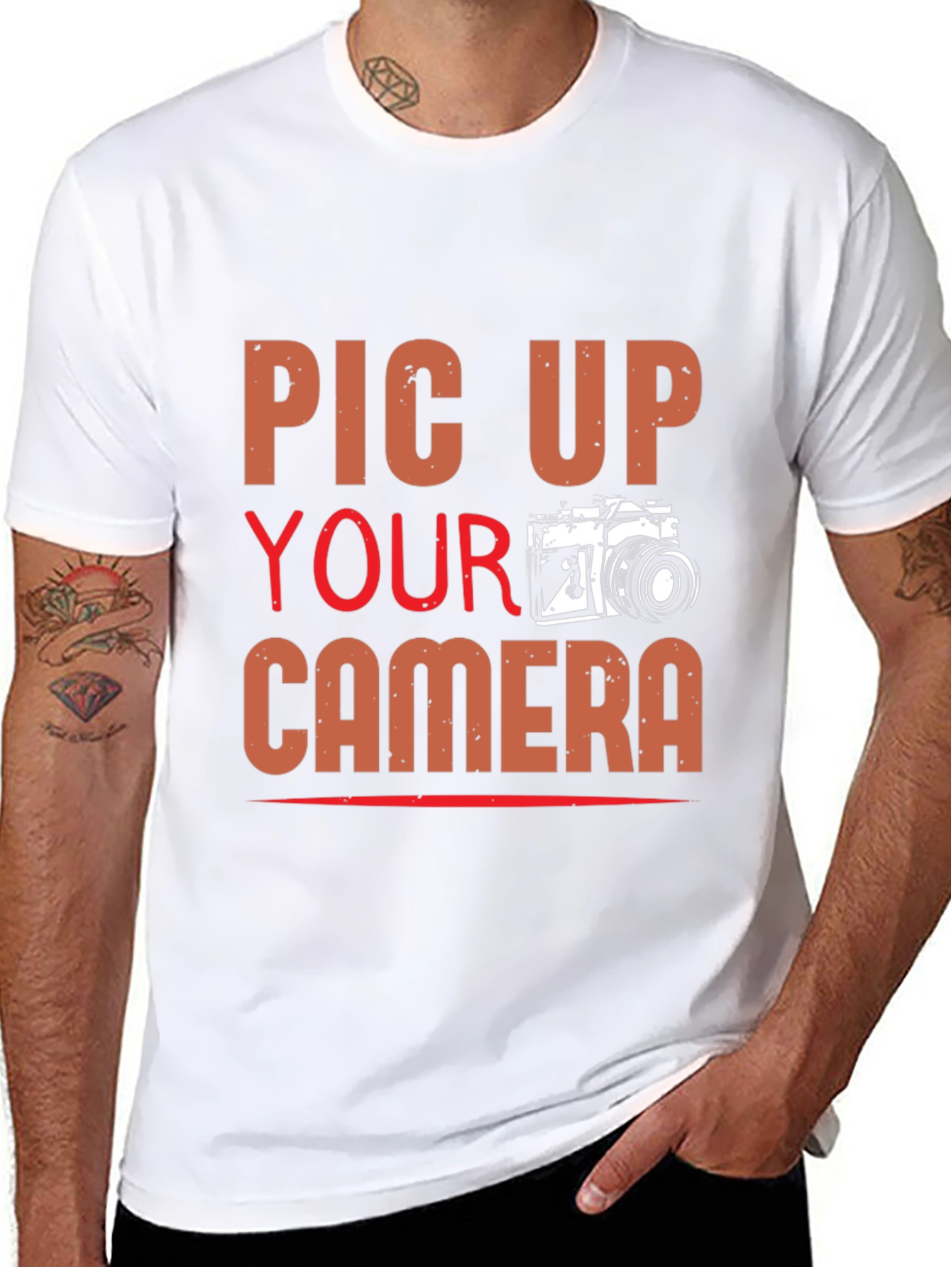 Camiseta Negra con Diseño Fotográfico