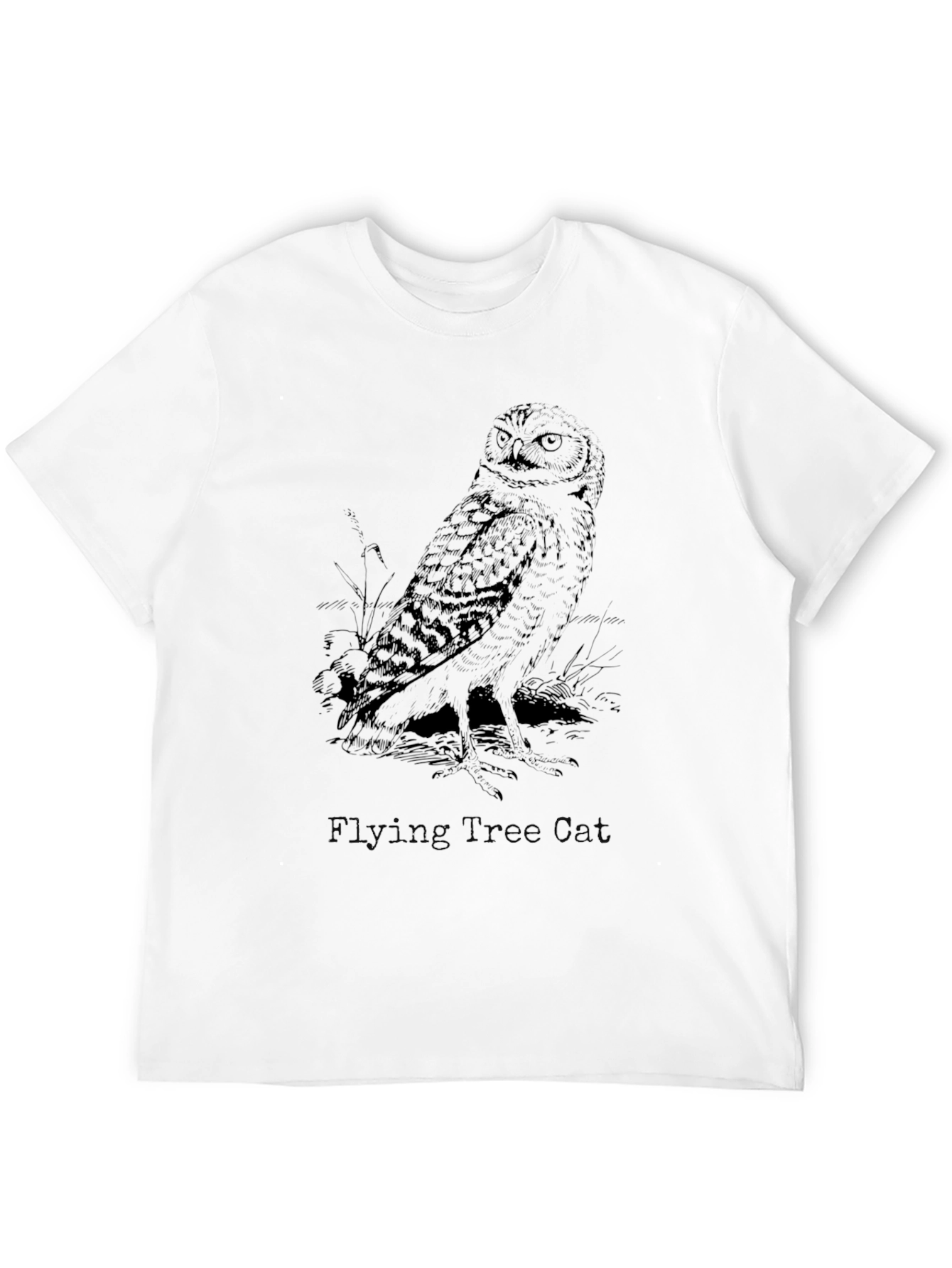 Camiseta Negra con Diseño de Búho