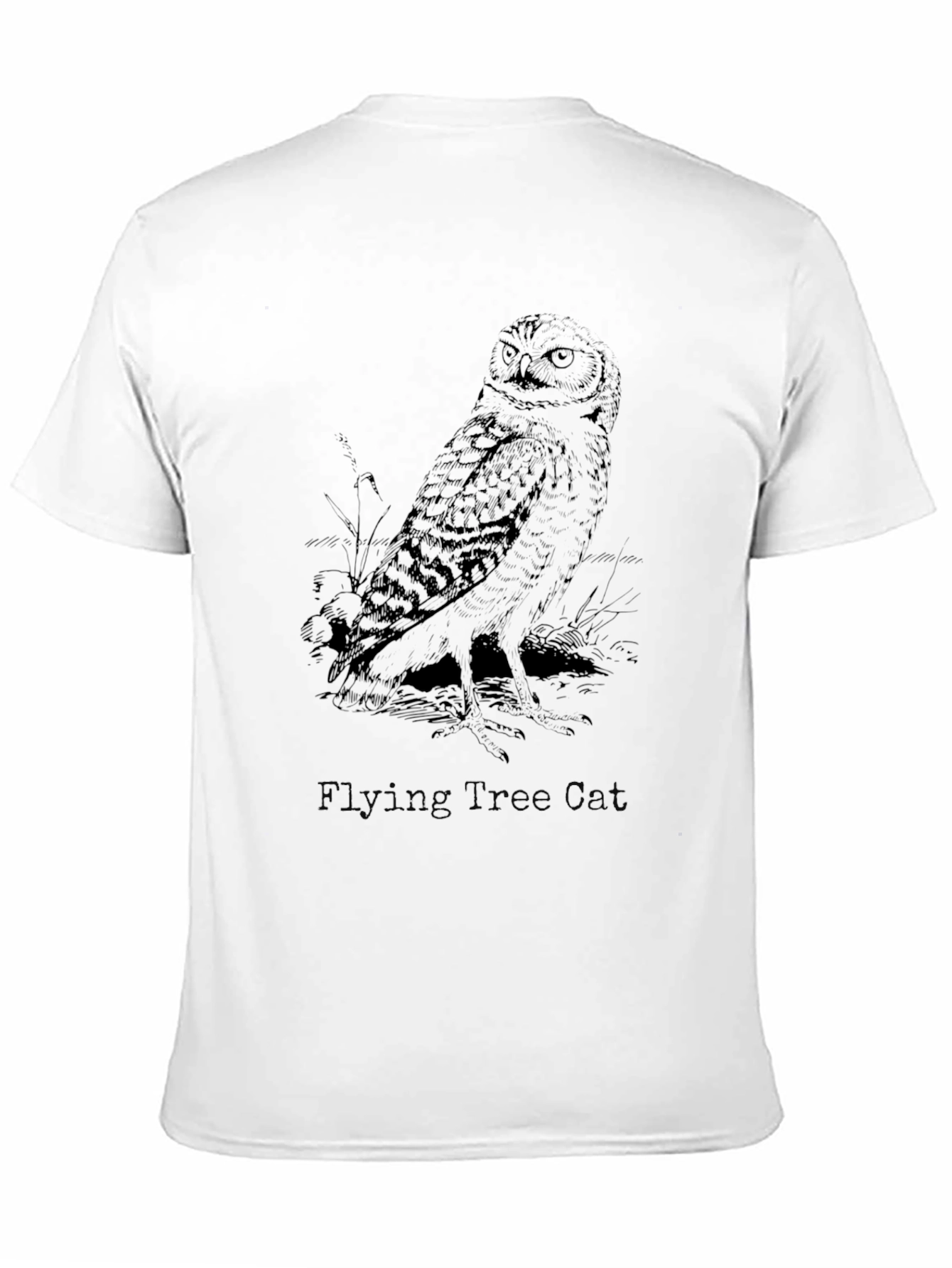 Camiseta Negra con Diseño de Búho