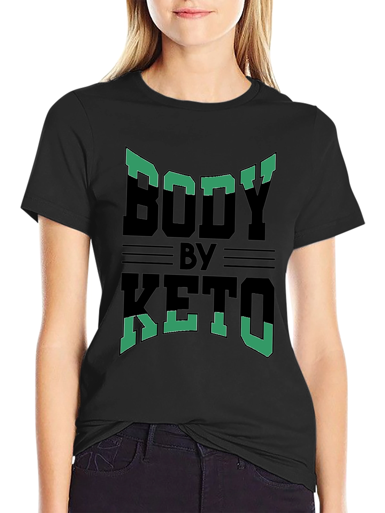 Camiseta Hombre Body By Keto Diseño Moderno