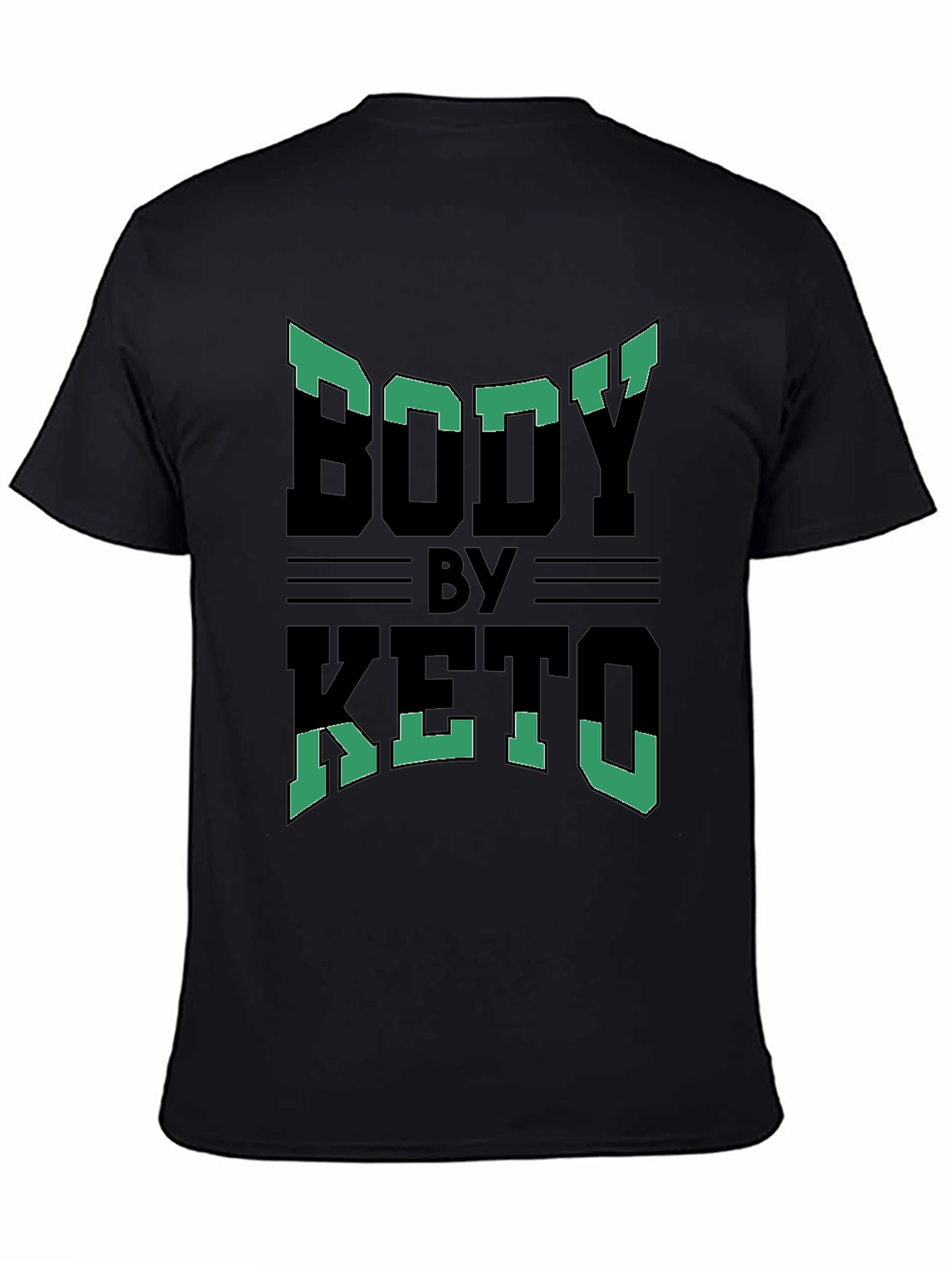 Camiseta Hombre Body By Keto Diseño Moderno