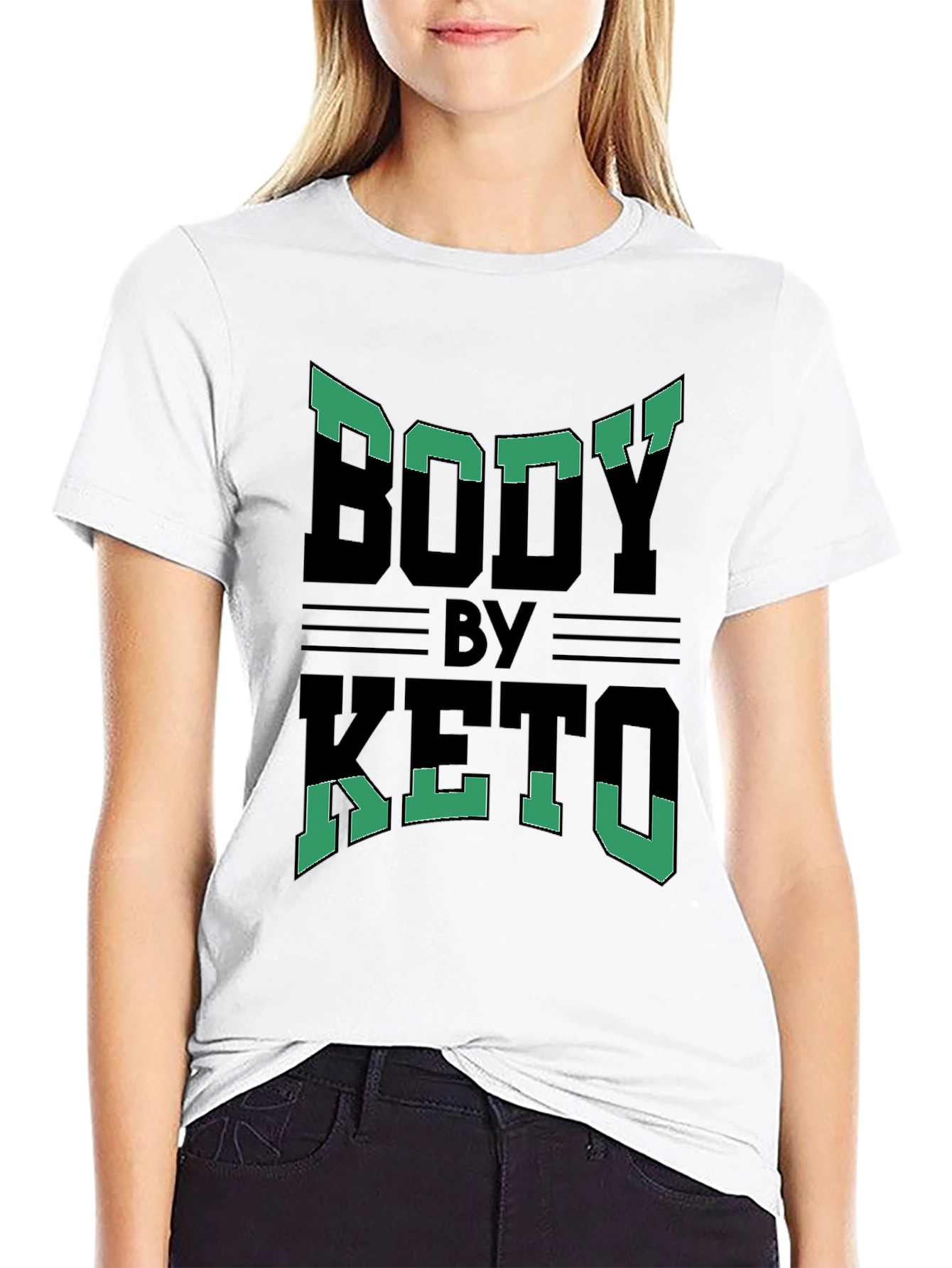 Camiseta Hombre Body By Keto Diseño Moderno