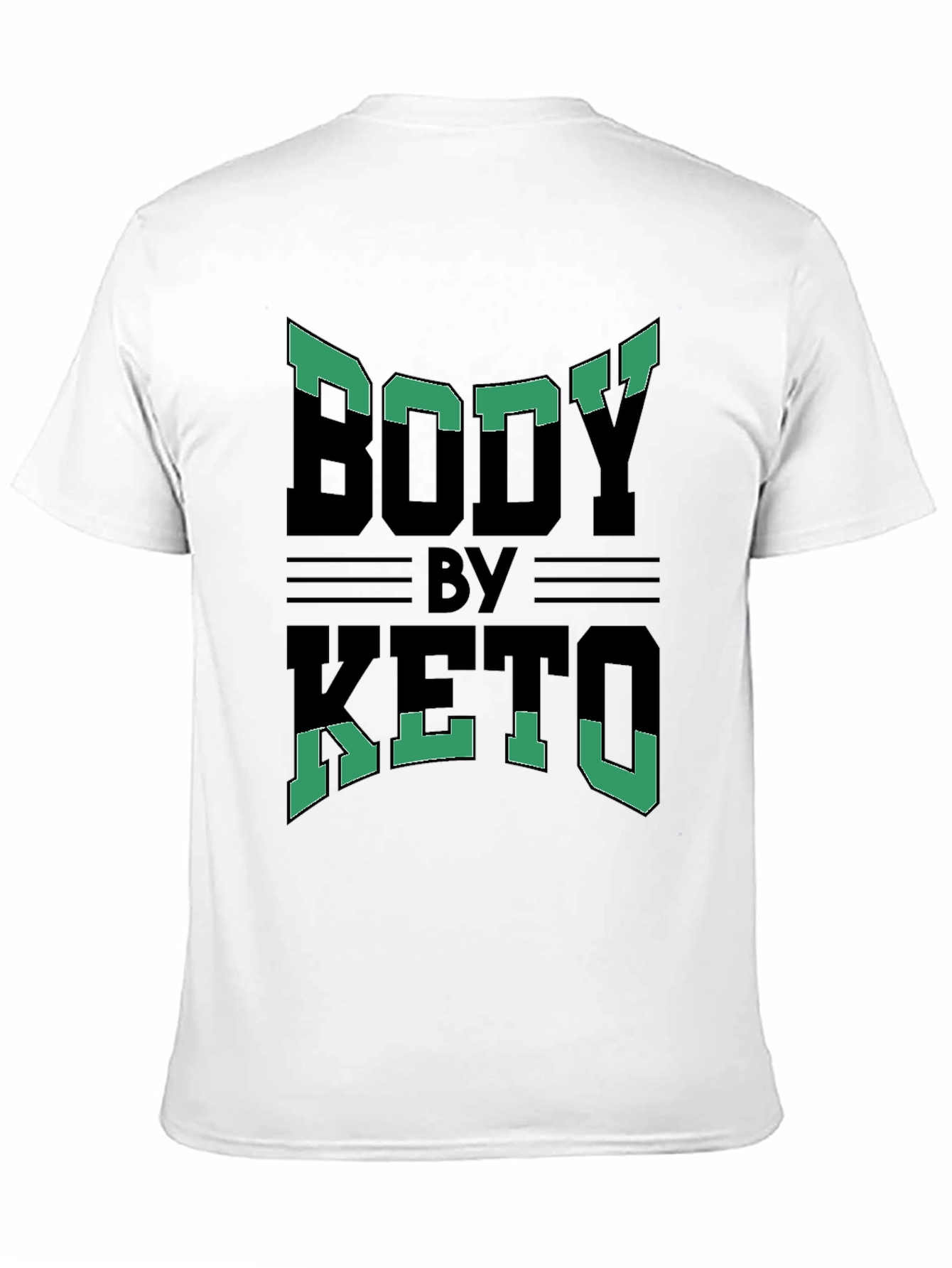 Camiseta Hombre Body By Keto Diseño Moderno