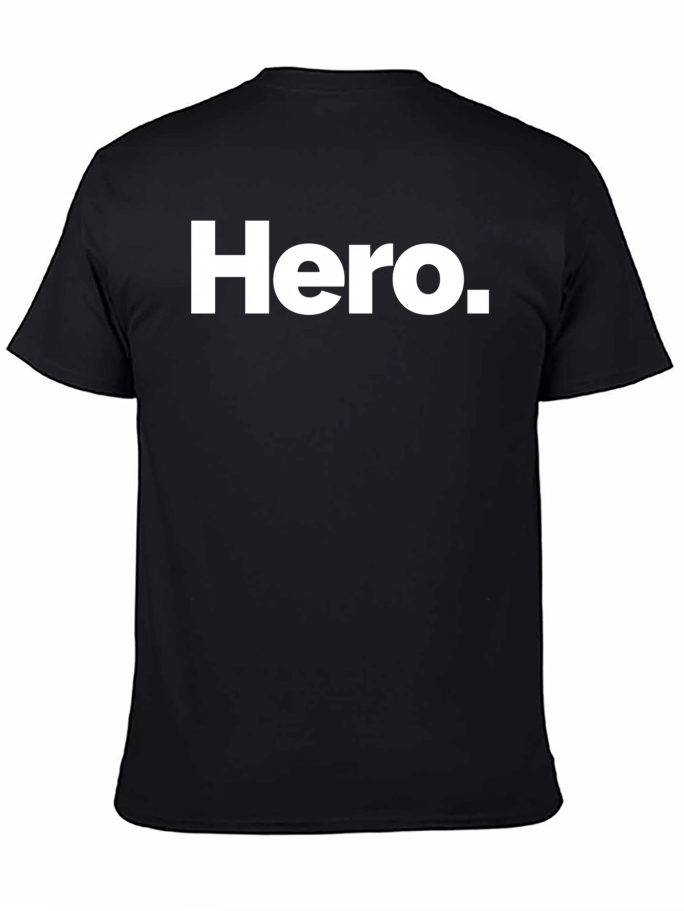 Camiseta Negra Hero para Hombre - Estilo Casual