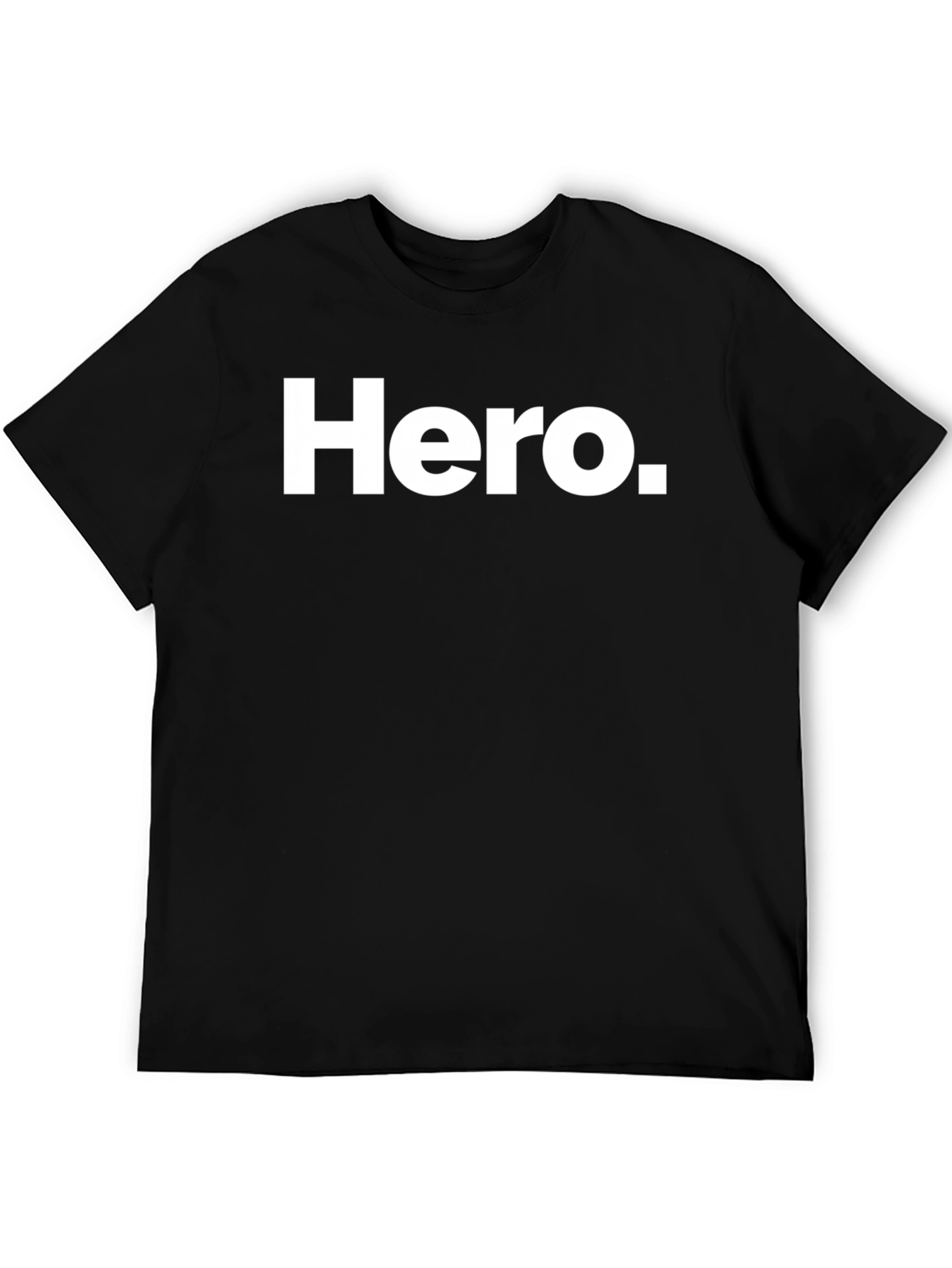 Camiseta Negra Hero para Hombre - Estilo Casual