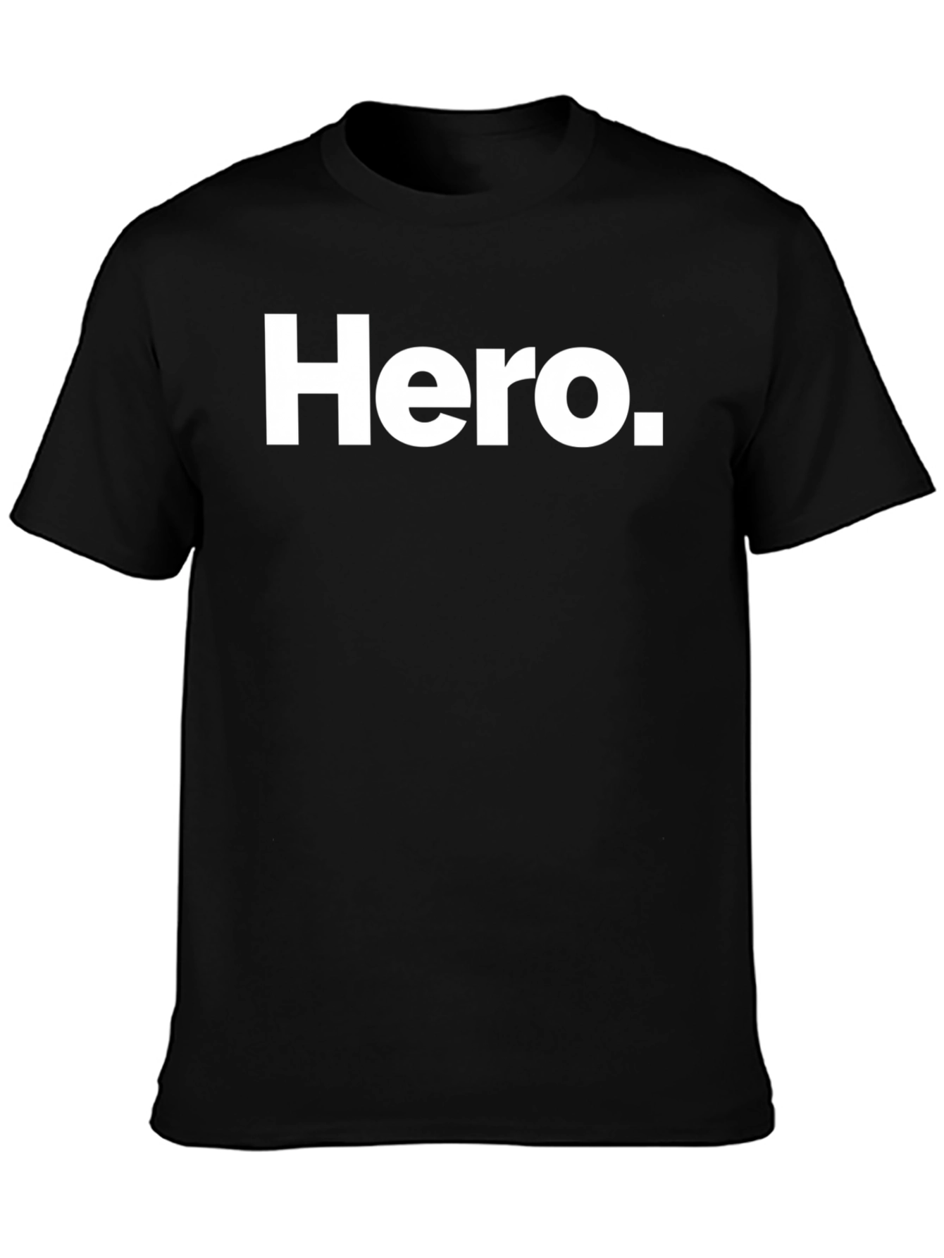 Camiseta Negra Hero para Hombre - Estilo Casual