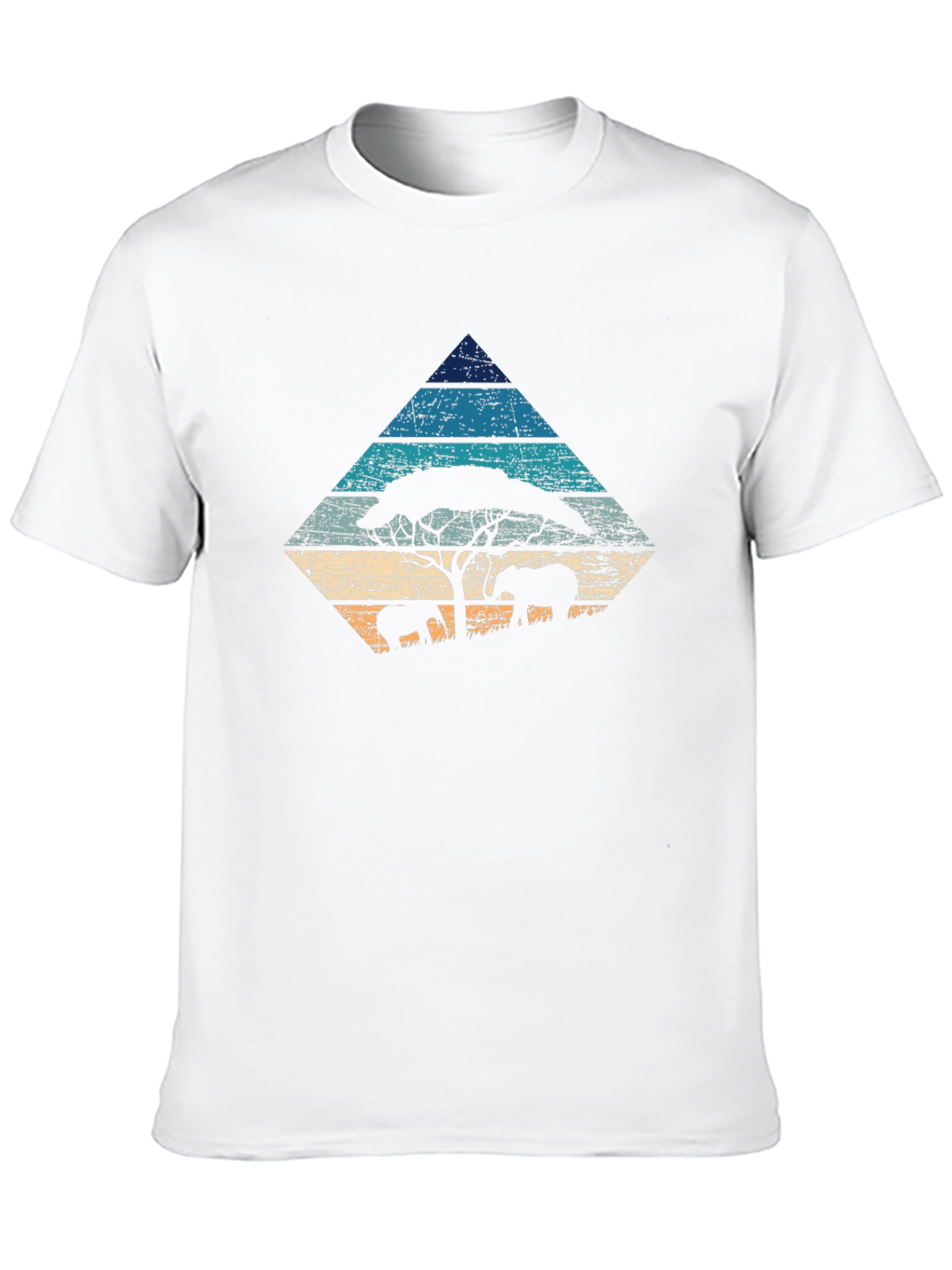 Camiseta Negra con Diseño de la Sabana Africana
