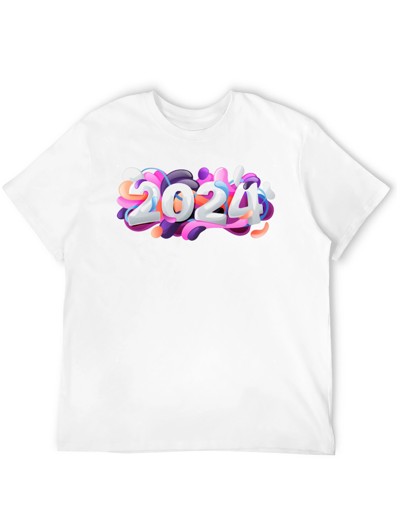 Camiseta Negra con Diseño 2024 Abstracto