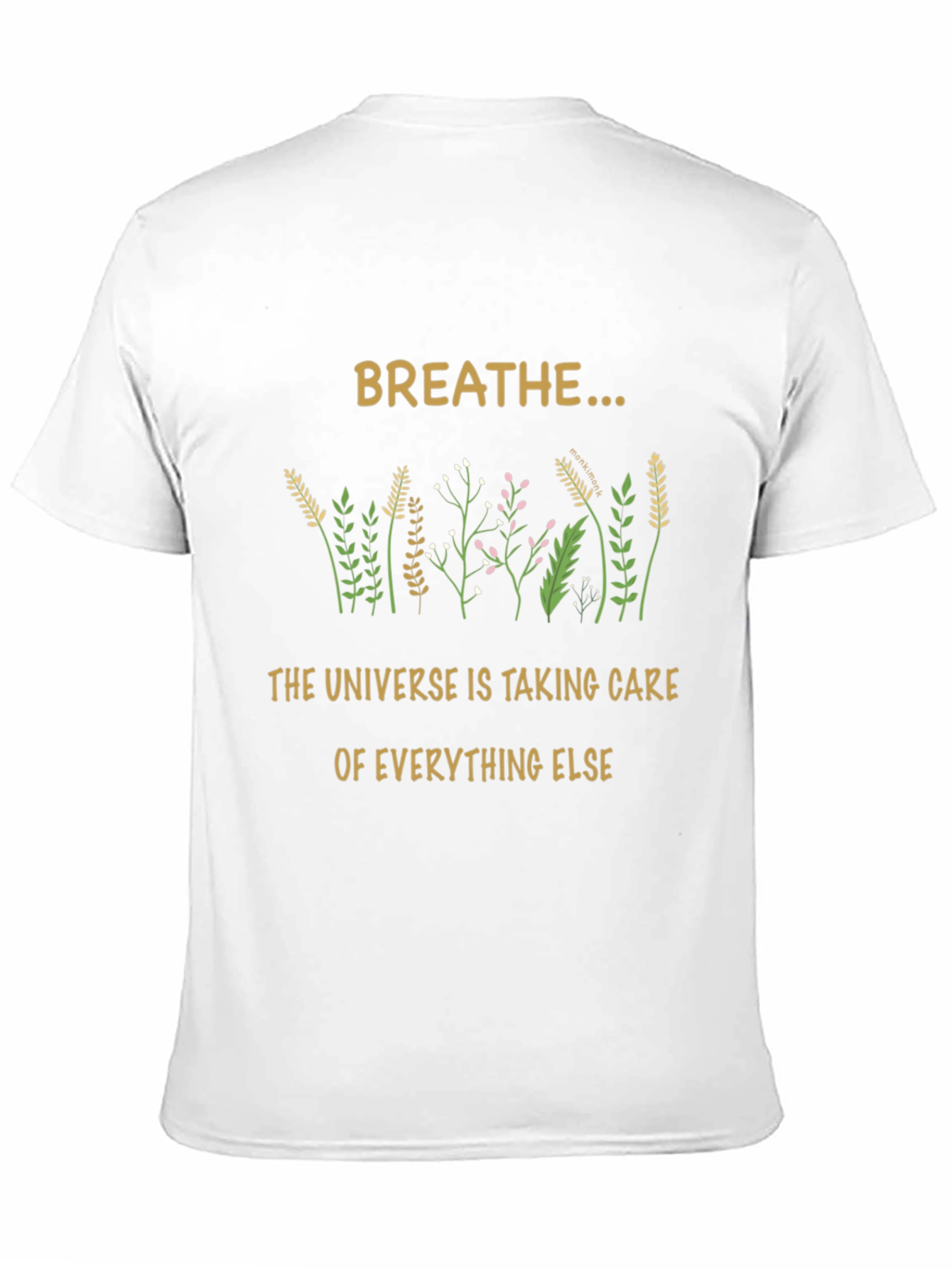 Camiseta Negra Respira con Diseño Floral