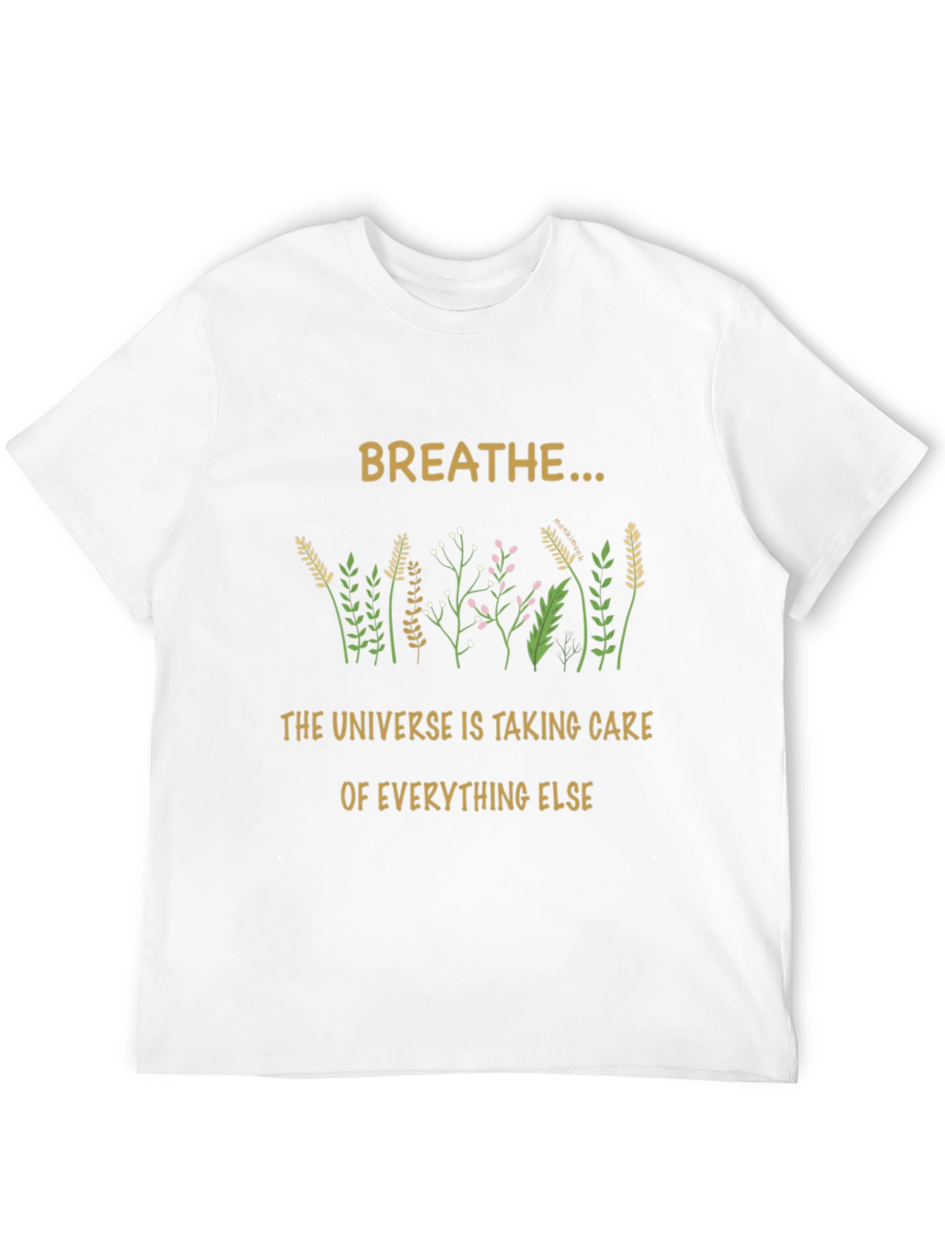 Camiseta Negra Respira con Diseño Floral