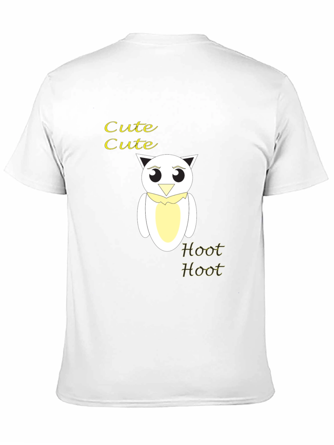 Camiseta Negra con Diseño de Búho Cute Hoot
