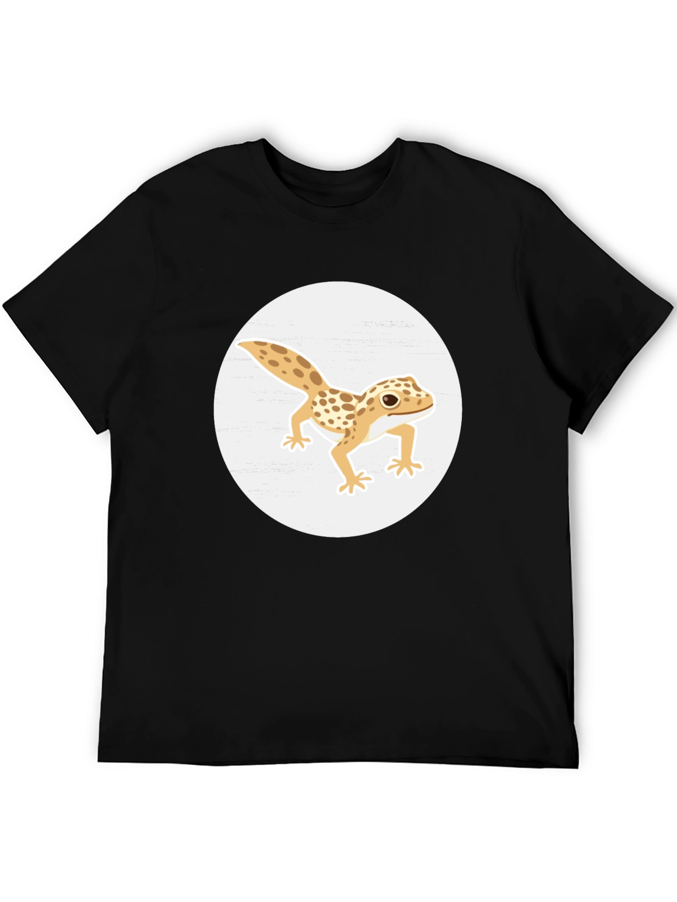 Camiseta Negra con Diseño de Gecko