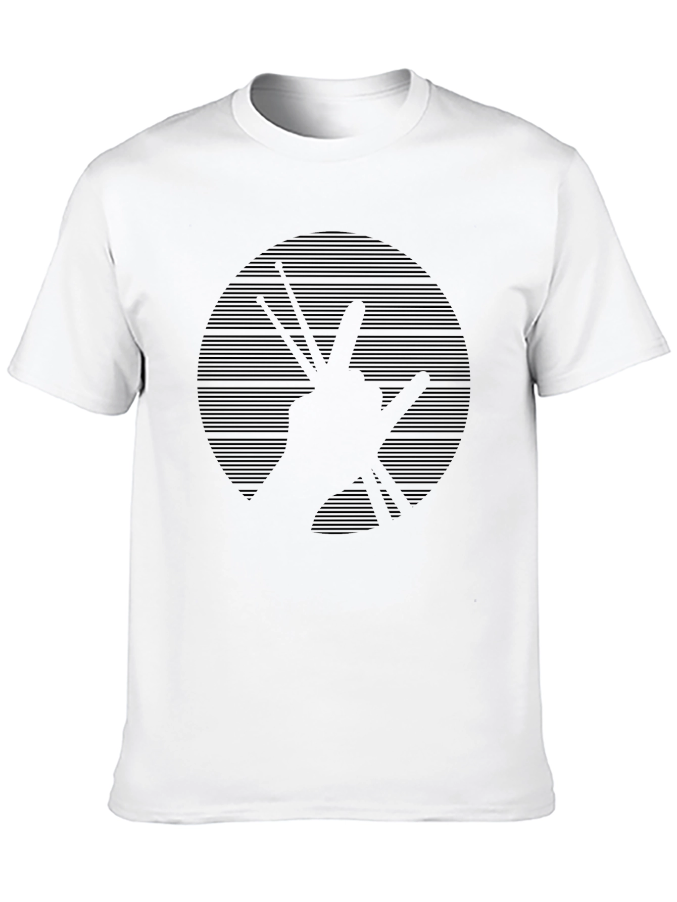 Camiseta Negra con Diseño de Mano de Baterista