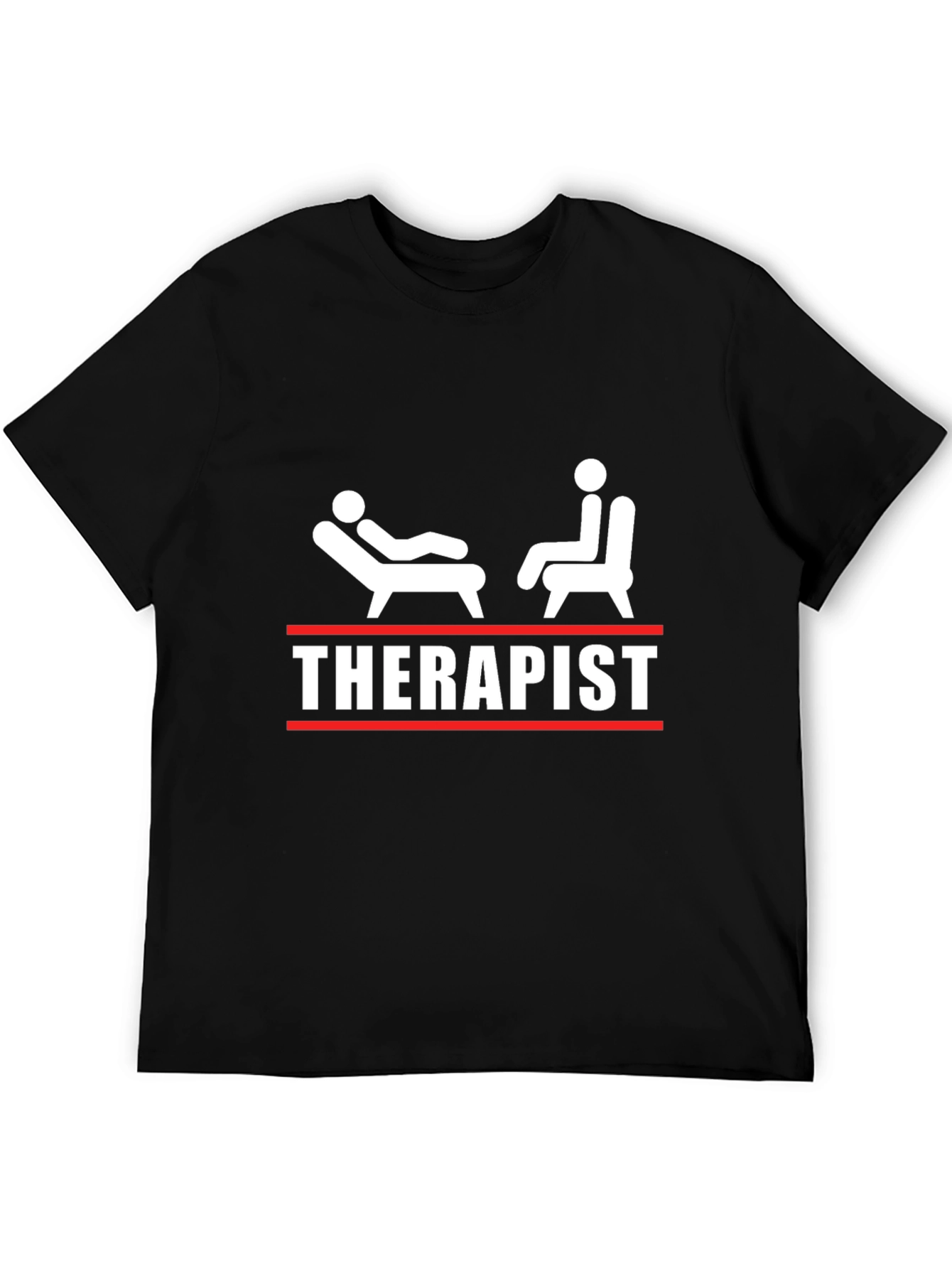 Camiseta Negra Therapist - Humor Profesional