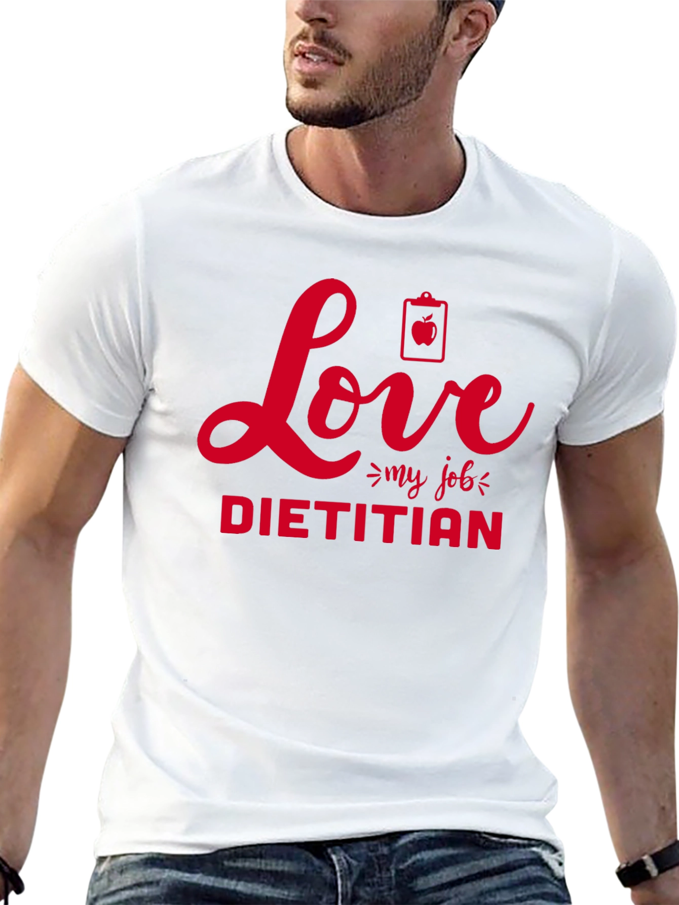 Camiseta Negra Amo mi trabajo de dietista