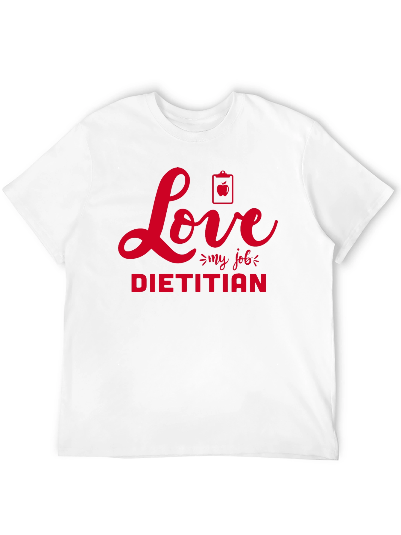 Camiseta Negra Amo mi trabajo de dietista