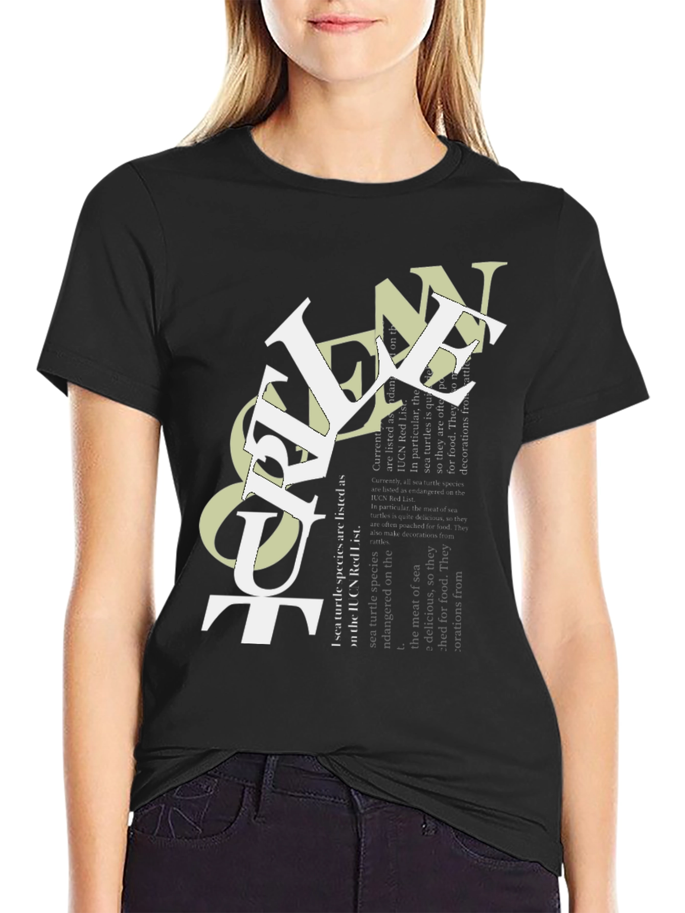 Camiseta Negra con Diseño Ocean Out